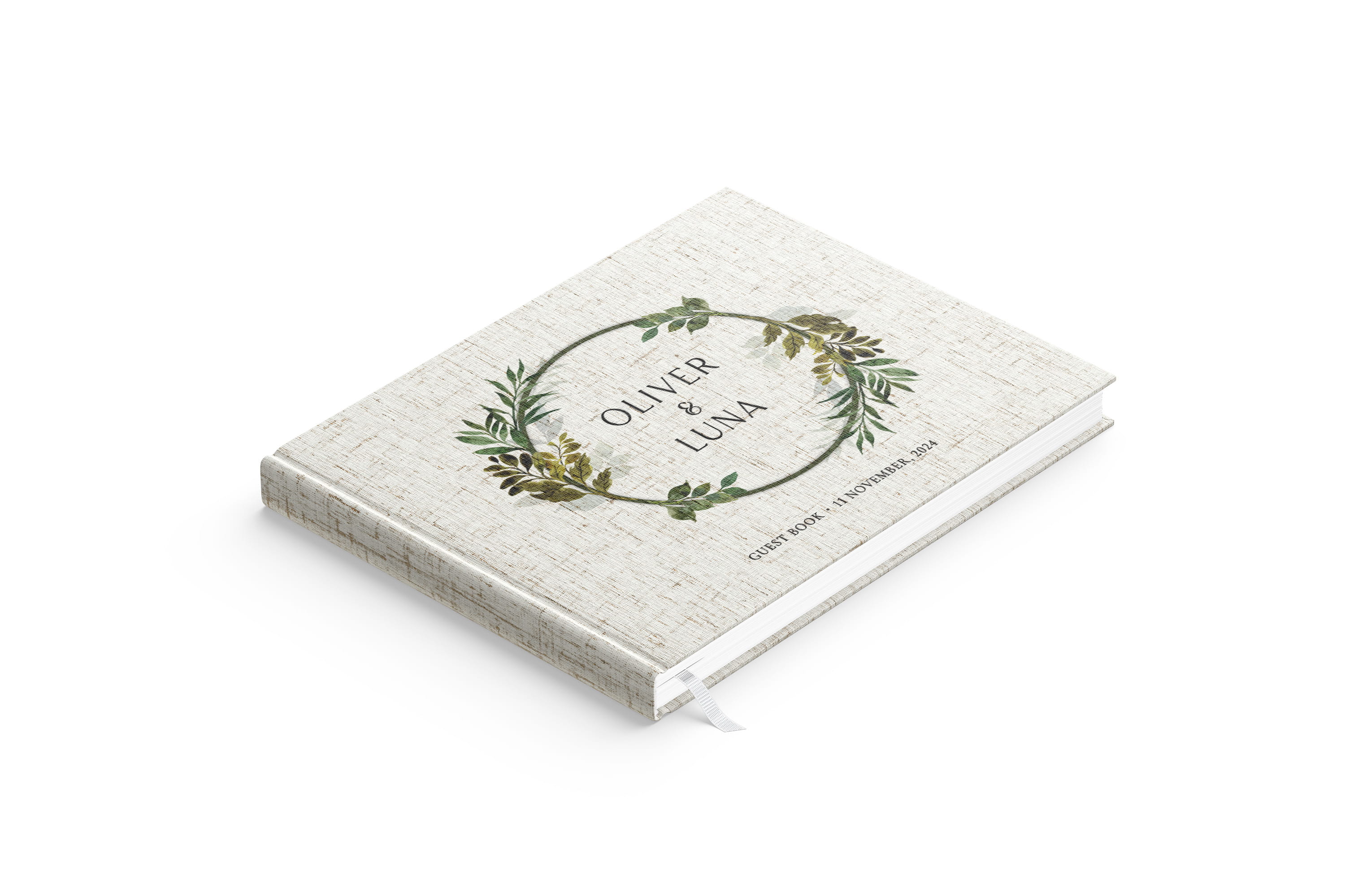 Moss Wreath | Wedding Guest Book