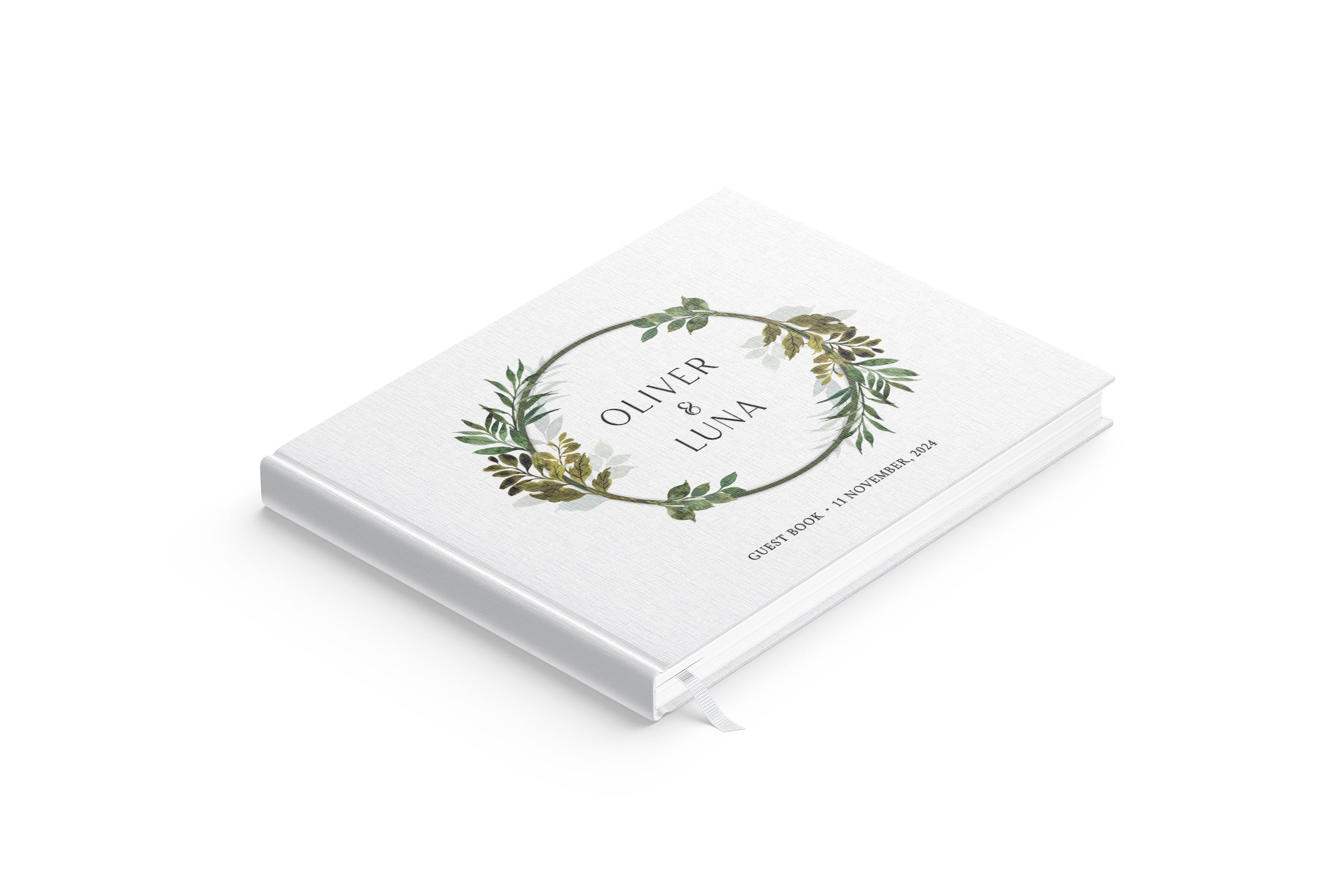 Moss Wreath | Wedding Guest Book