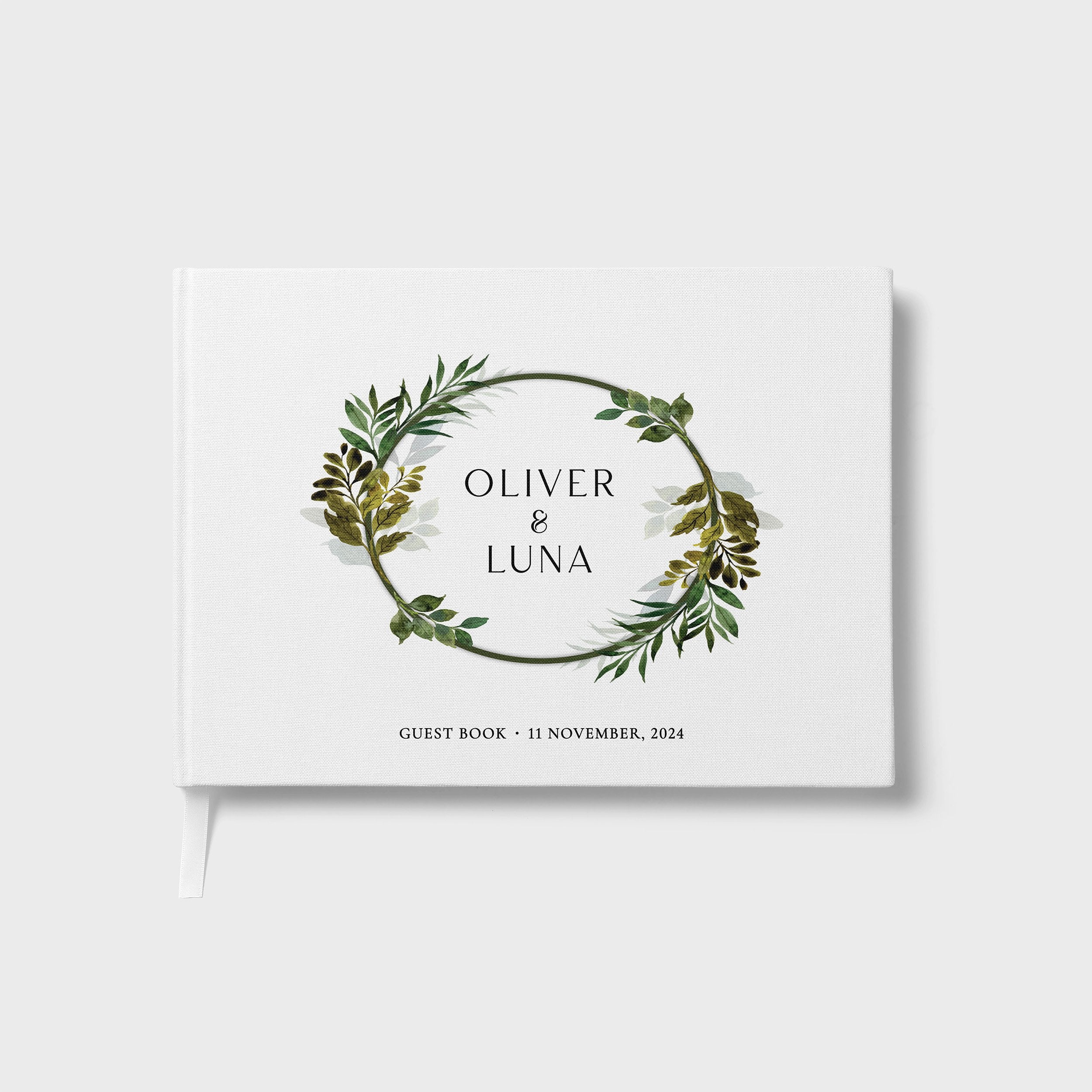 Moss Wreath | Wedding Guest Book