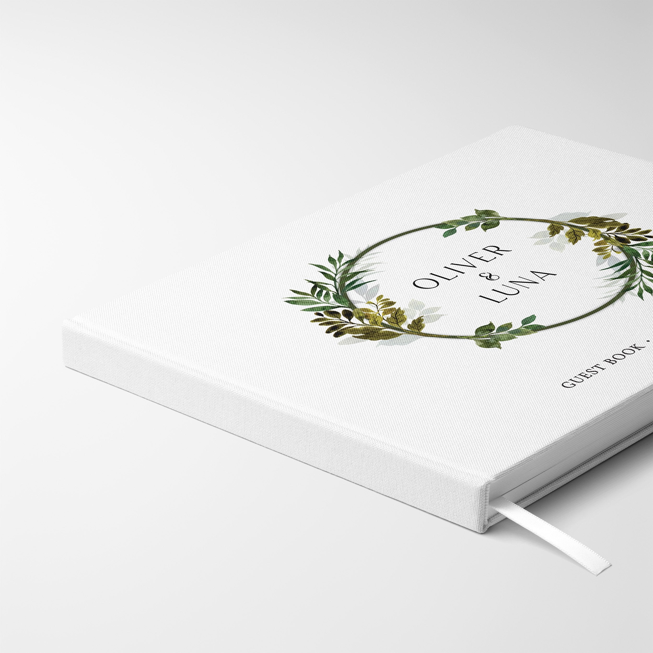 Moss Wreath | Wedding Guest Book
