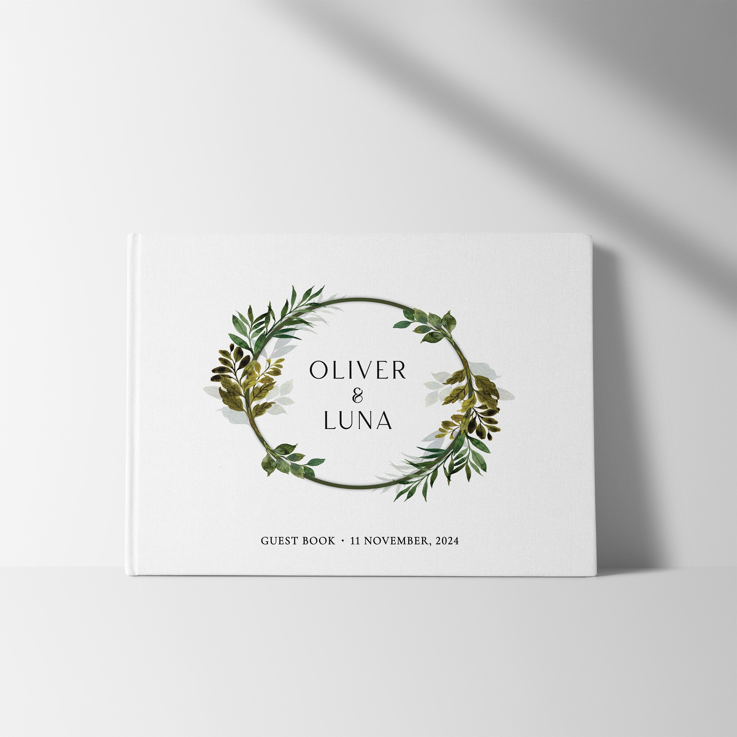 Moss Wreath | Wedding Guest Book