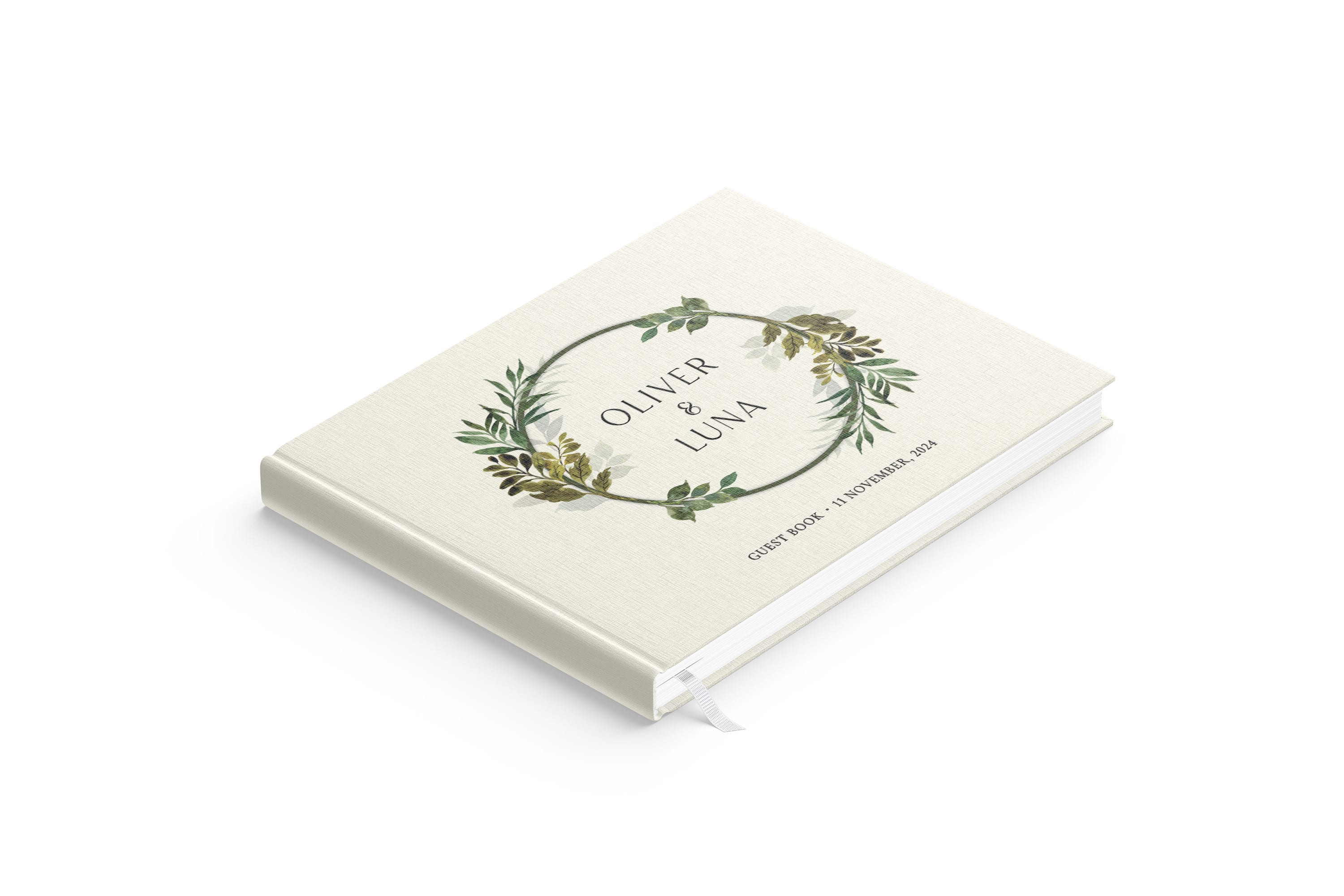 Moss Wreath | Wedding Guest Book