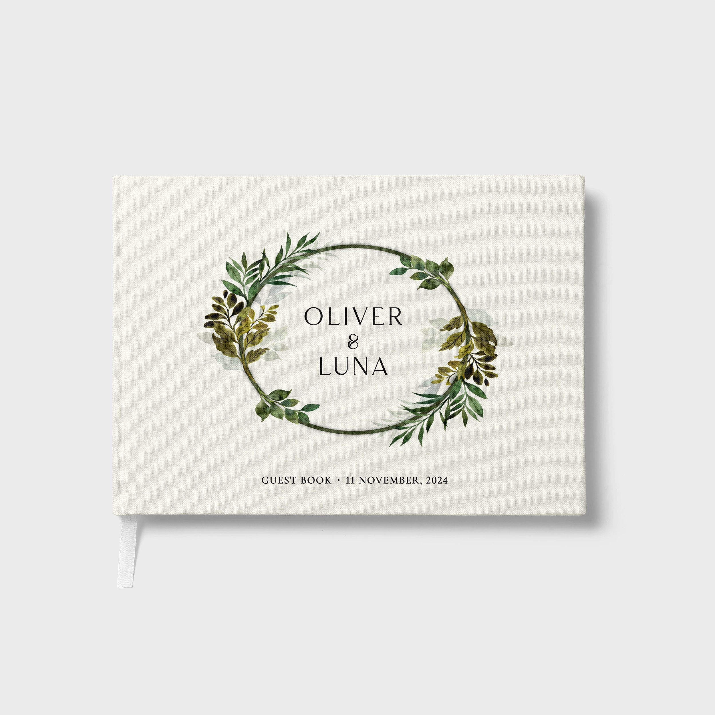 Moss Wreath | Wedding Guest Book