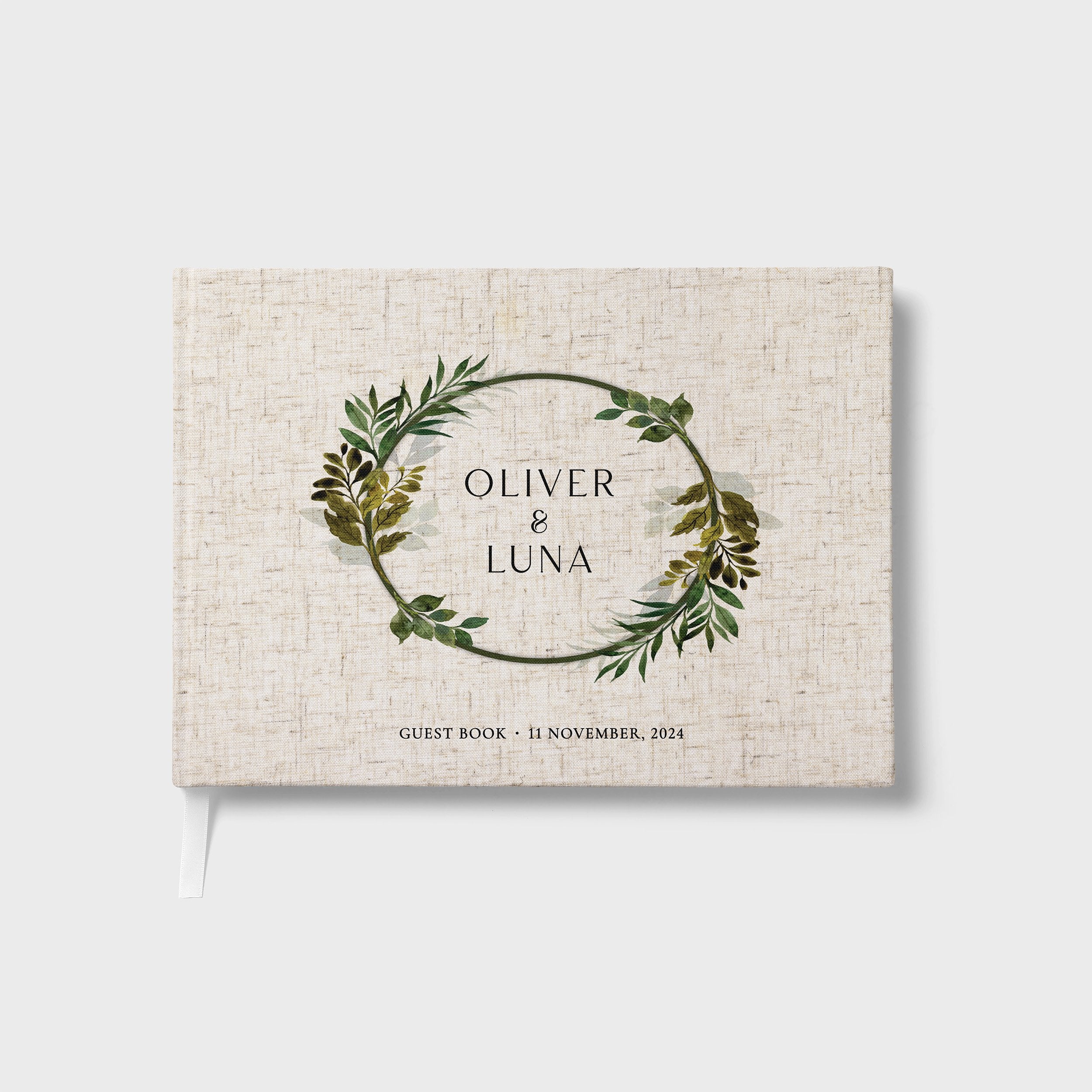 Moss Wreath | Wedding Guest Book