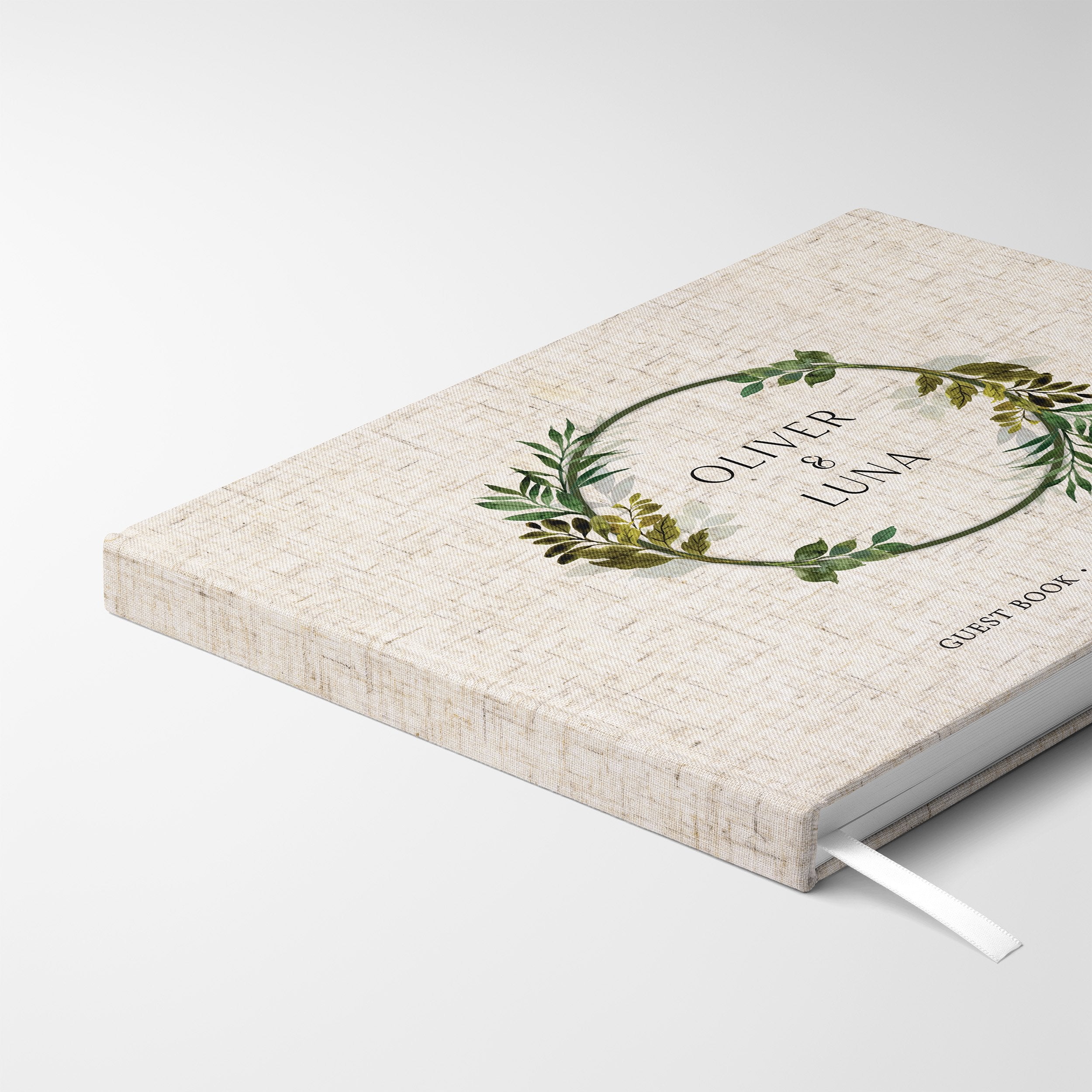 Moss Wreath | Wedding Guest Book