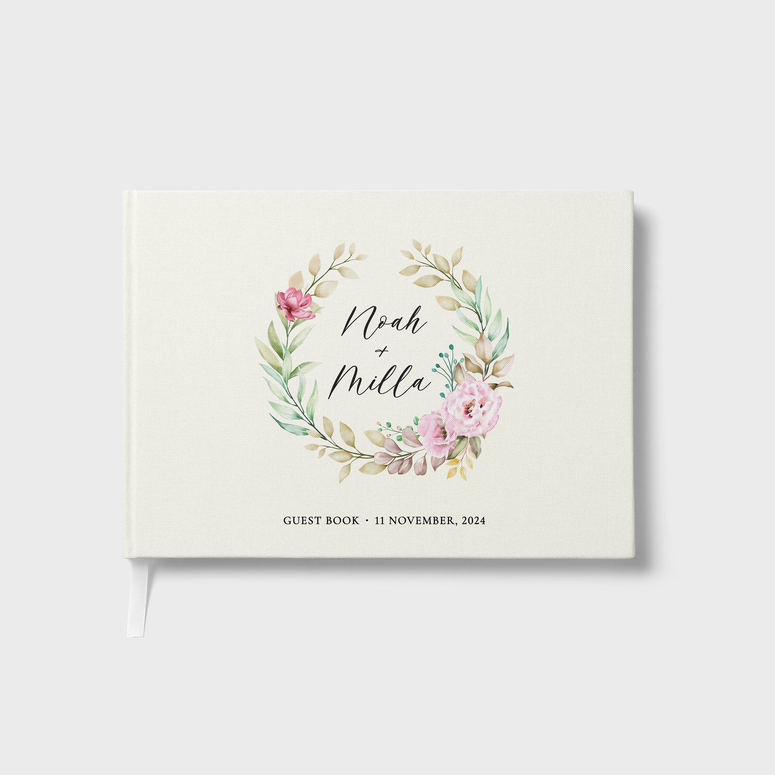 Blush Half Wreath | Wedding Guest Book