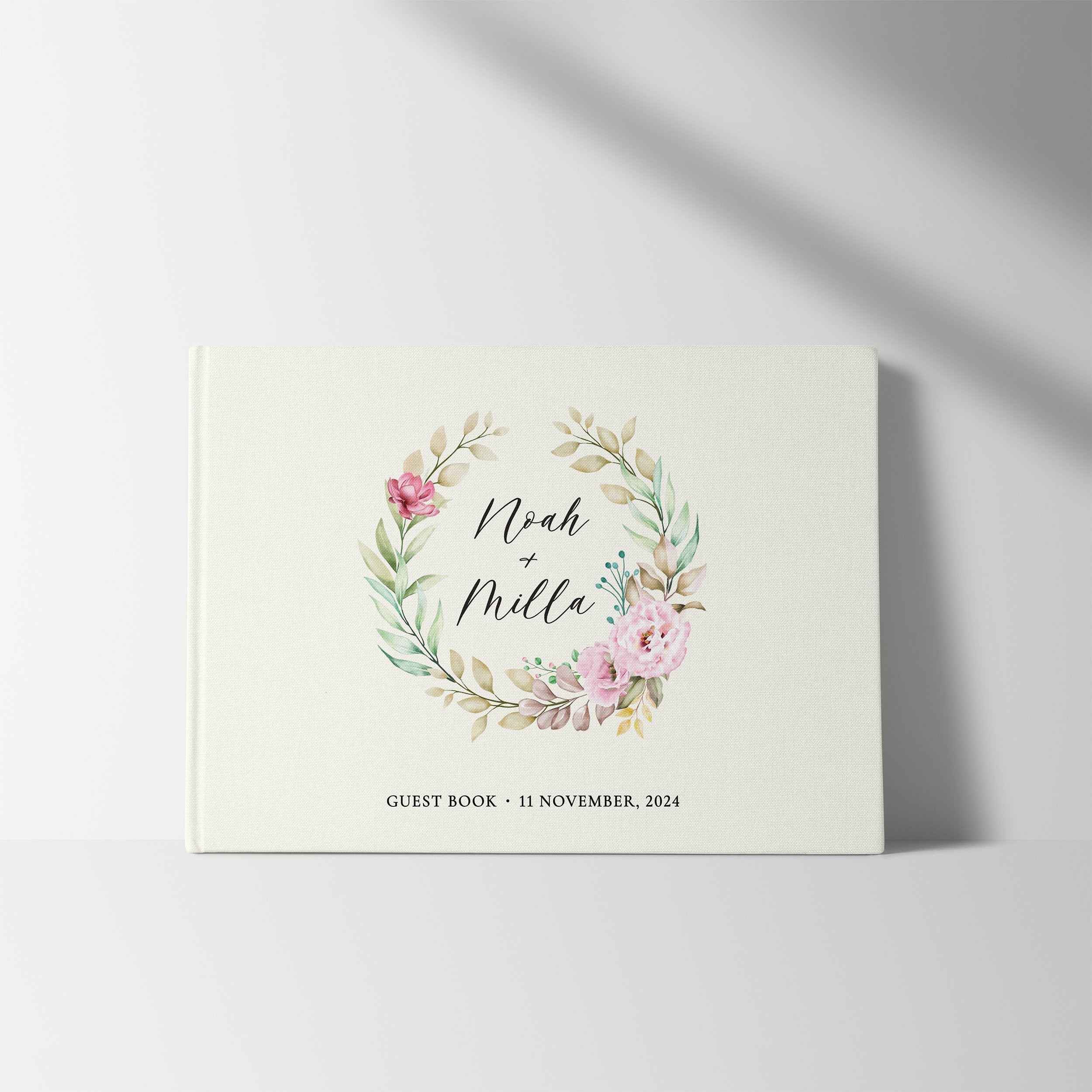 Blush Half Wreath | Wedding Guest Book