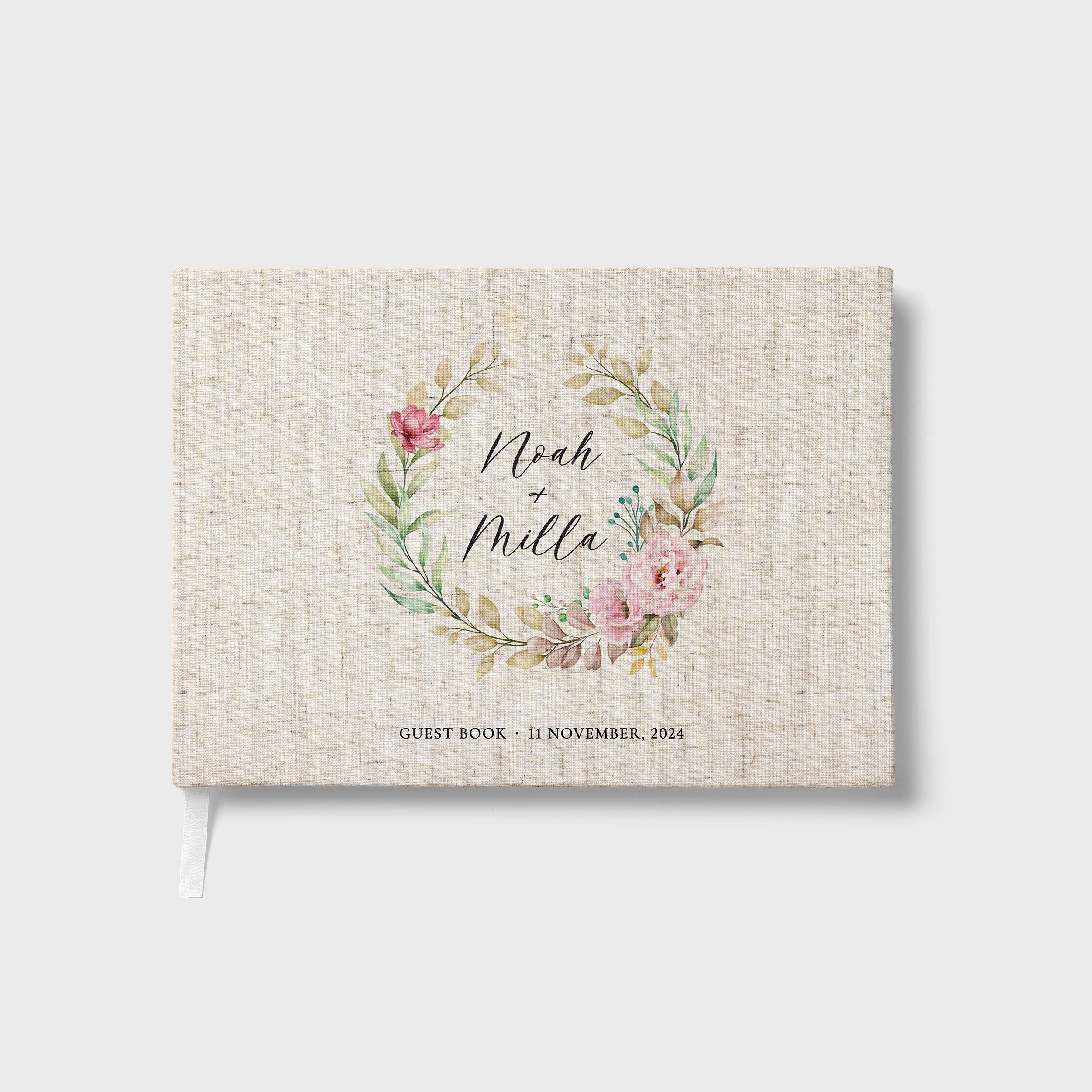Blush Half Wreath | Wedding Guest Book