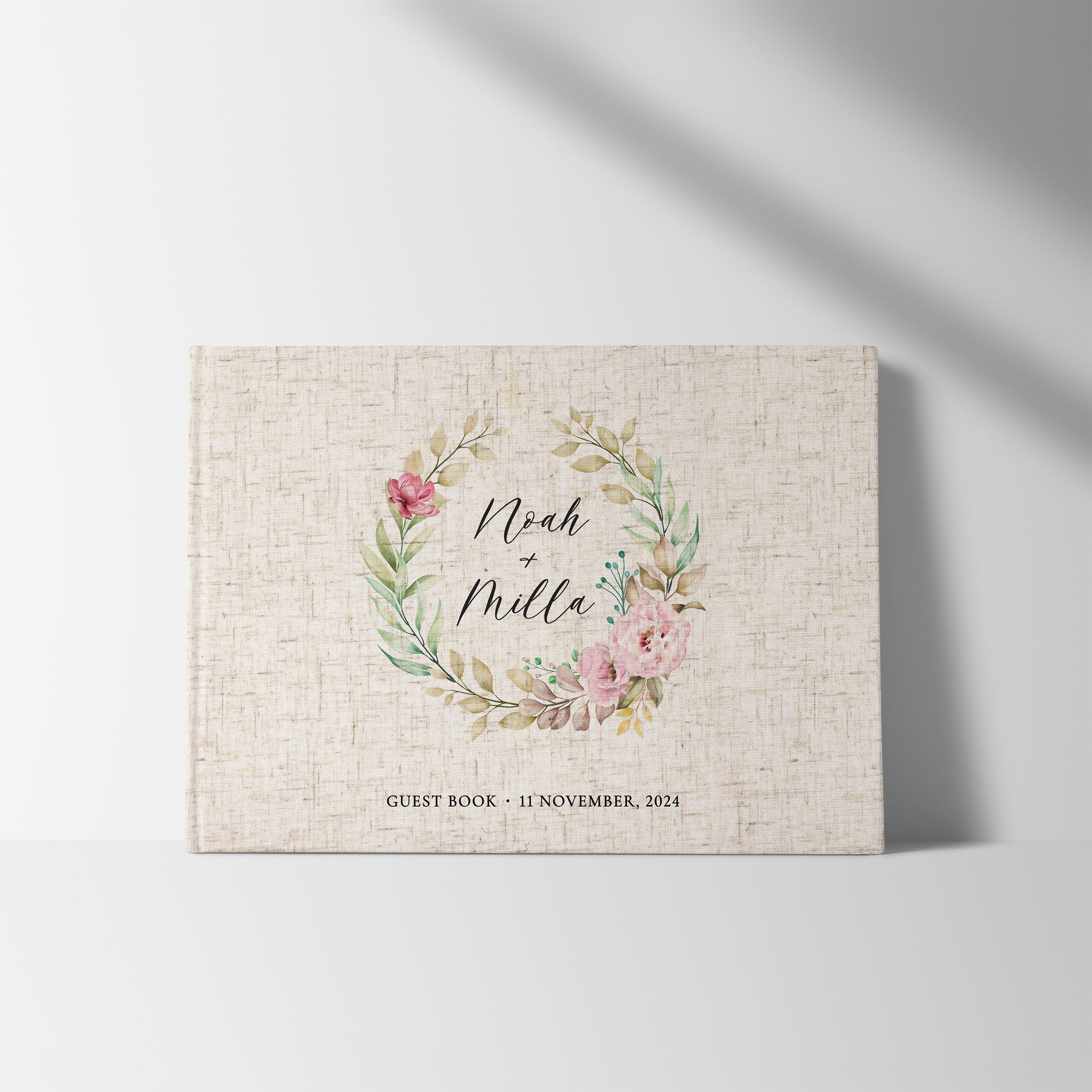 Blush Half Wreath | Wedding Guest Book