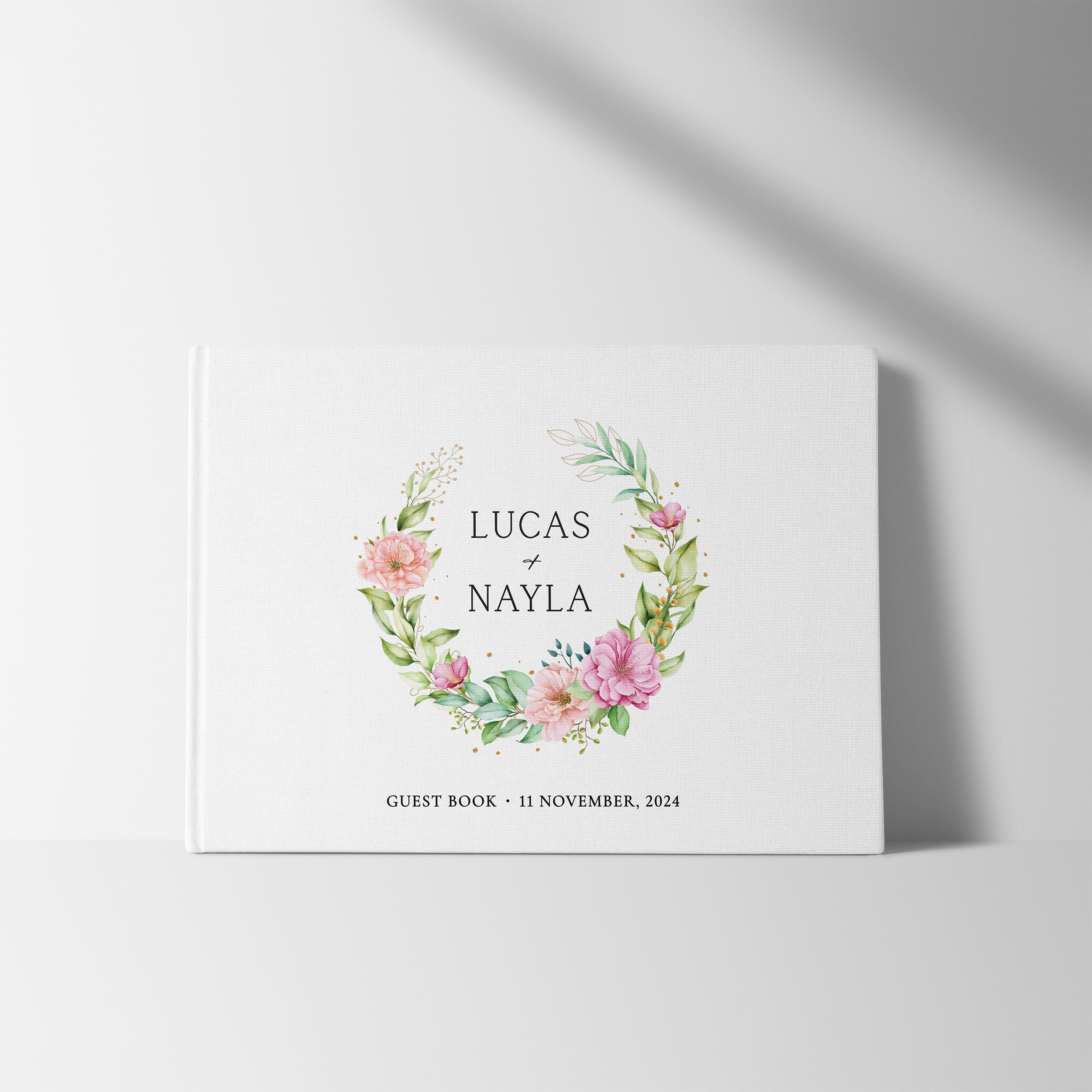 Summer Half Wreath | Wedding Guest Book
