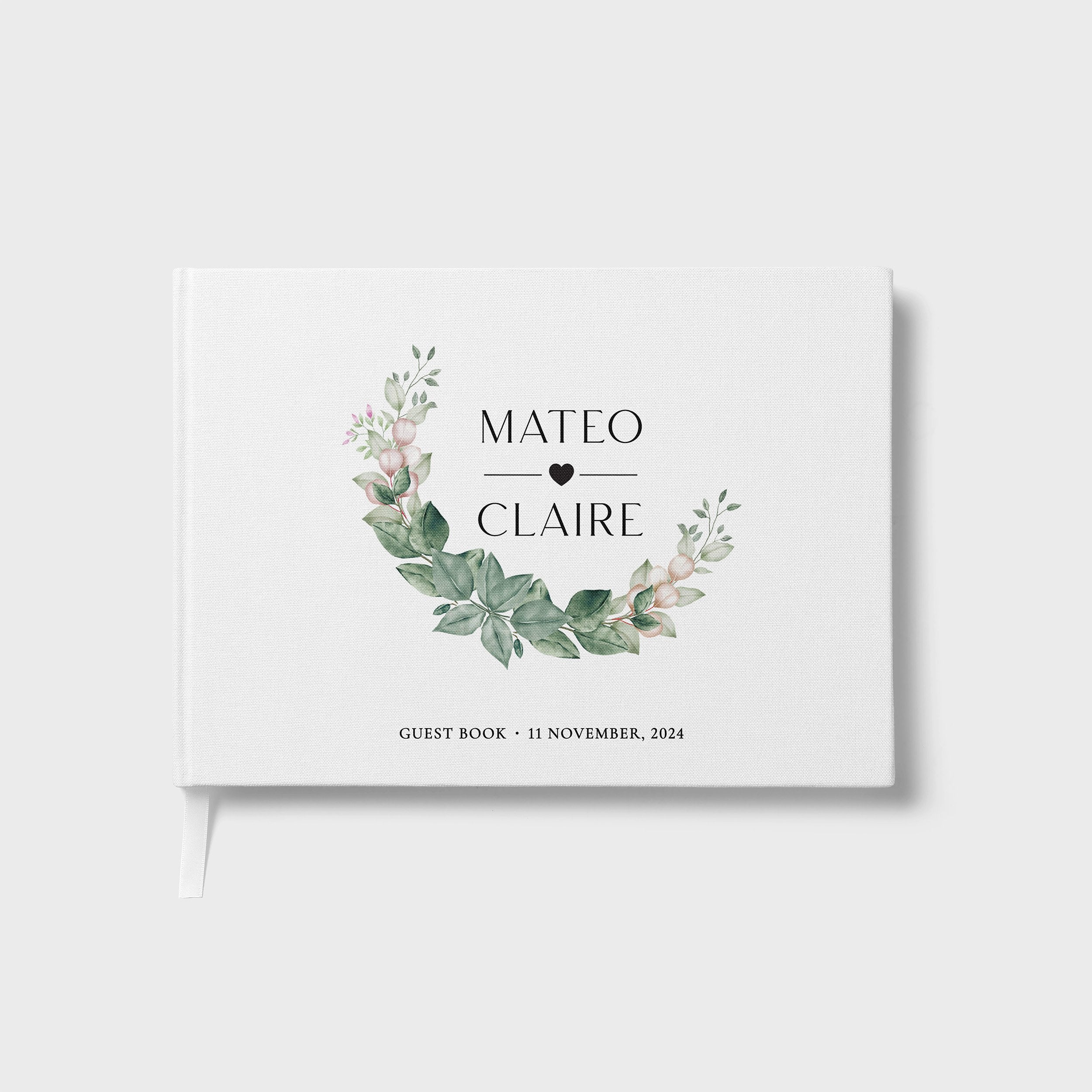 Winter Half Wreath | Wedding Guest Book