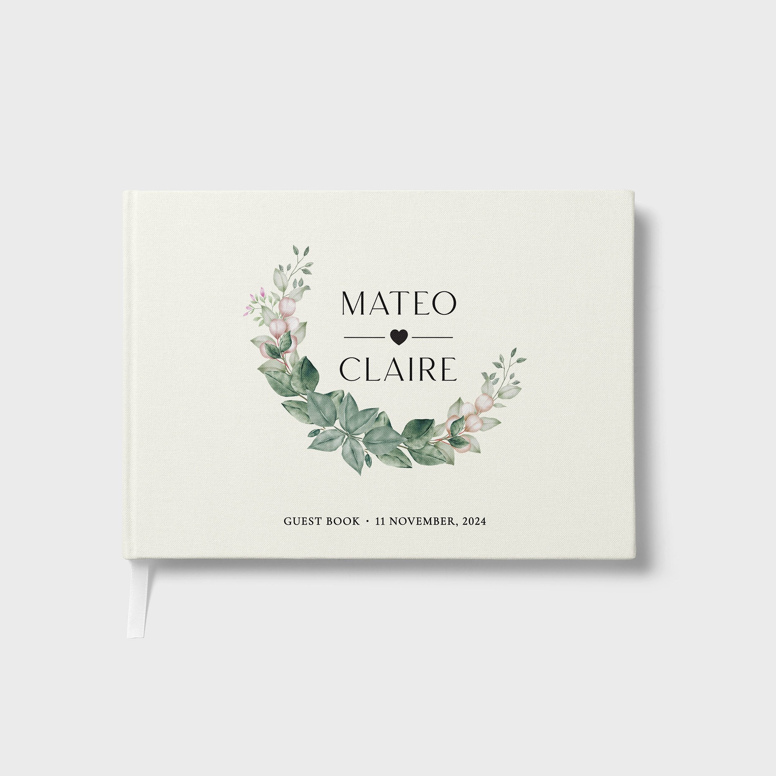 Winter Half Wreath | Wedding Guest Book