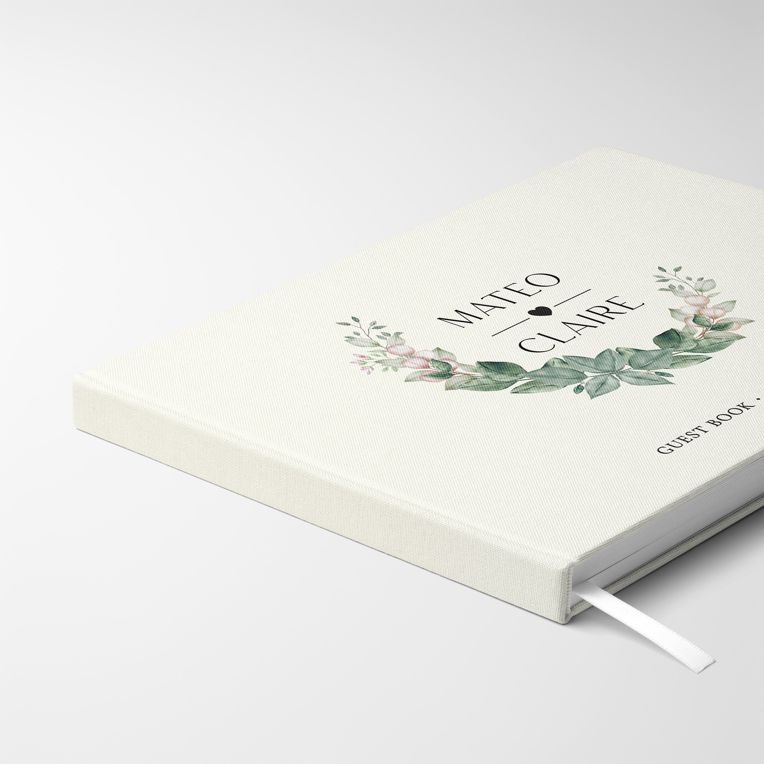 Winter Half Wreath | Wedding Guest Book