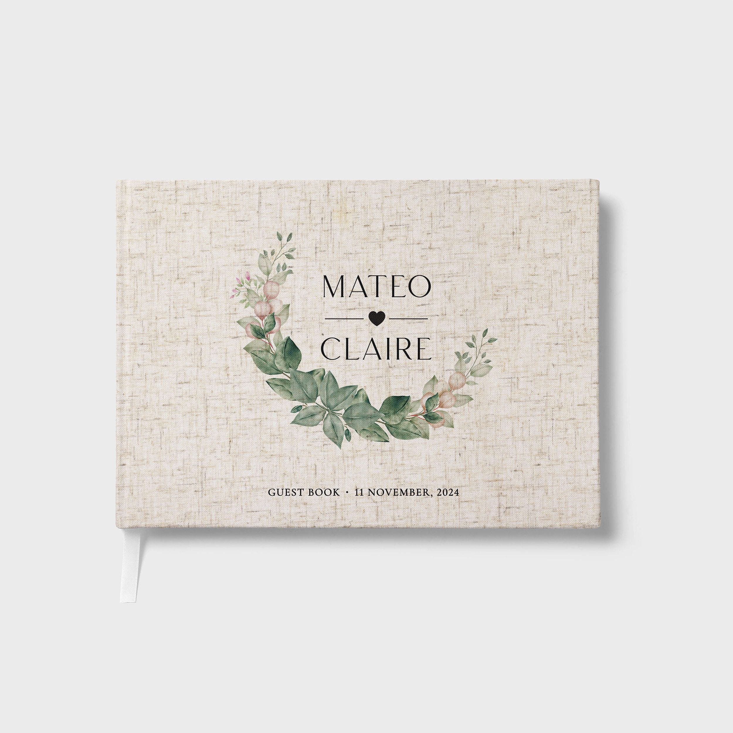 Winter Half Wreath | Wedding Guest Book