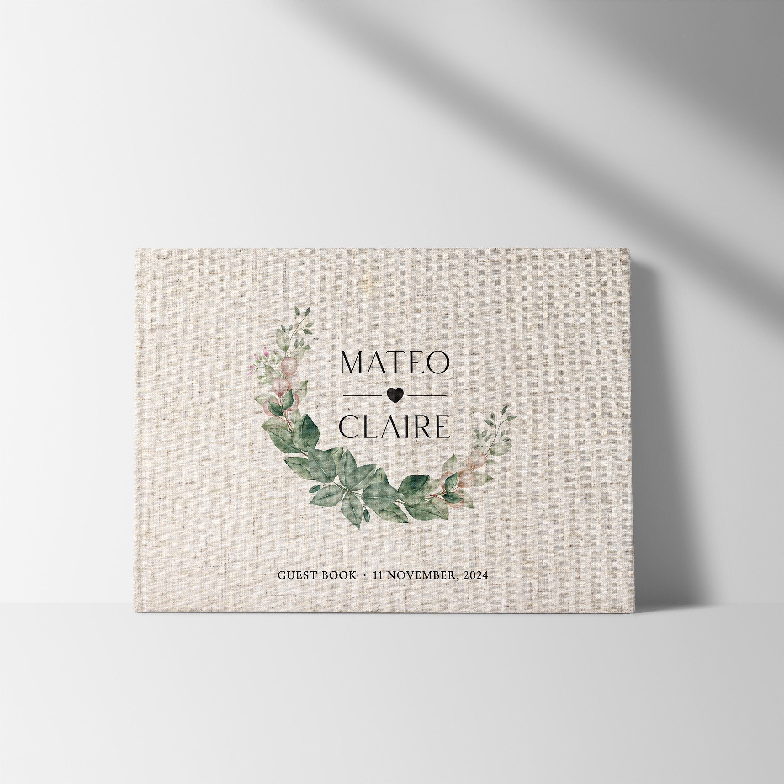 Winter Half Wreath | Wedding Guest Book