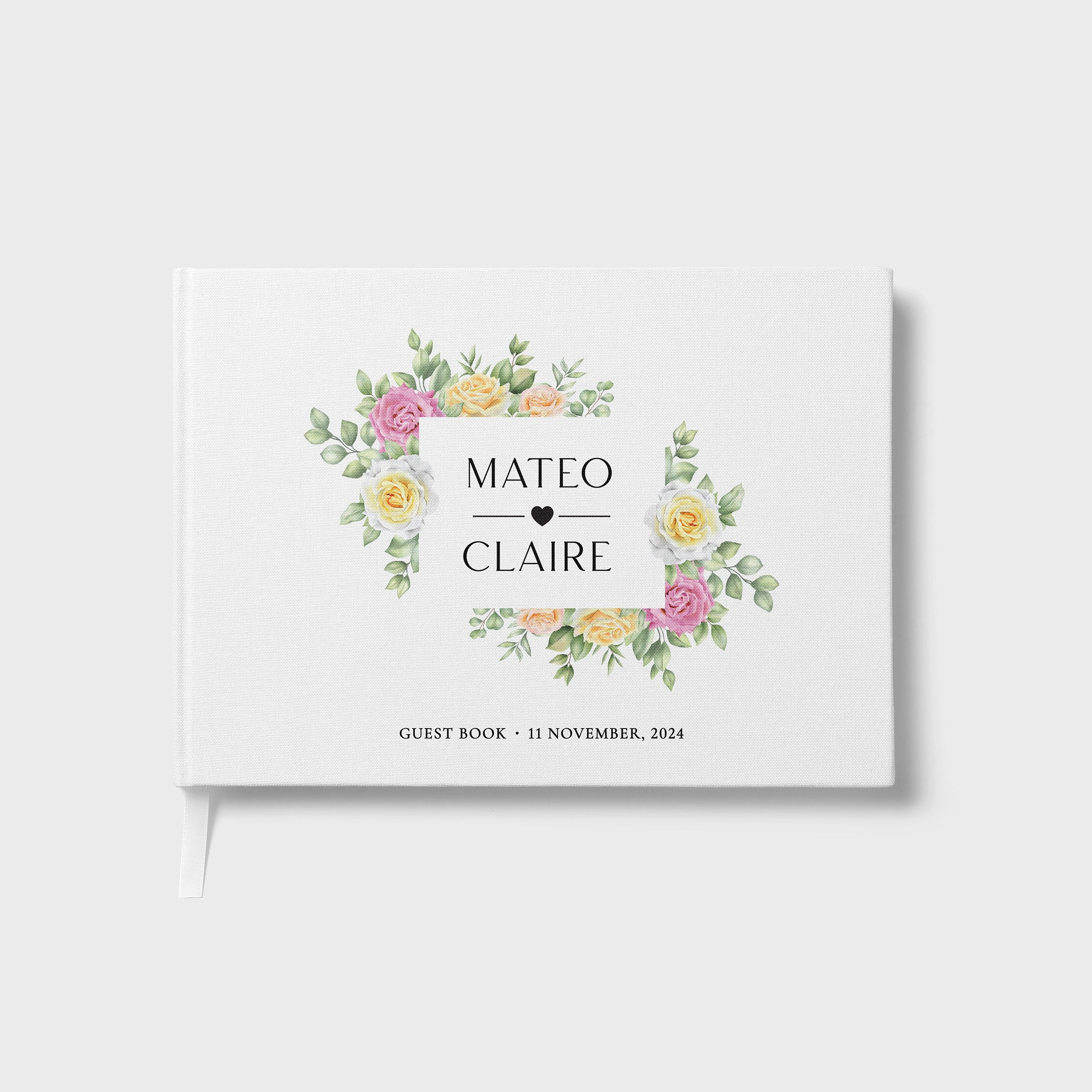 Pastel Floral Frame | Wedding Guest Book