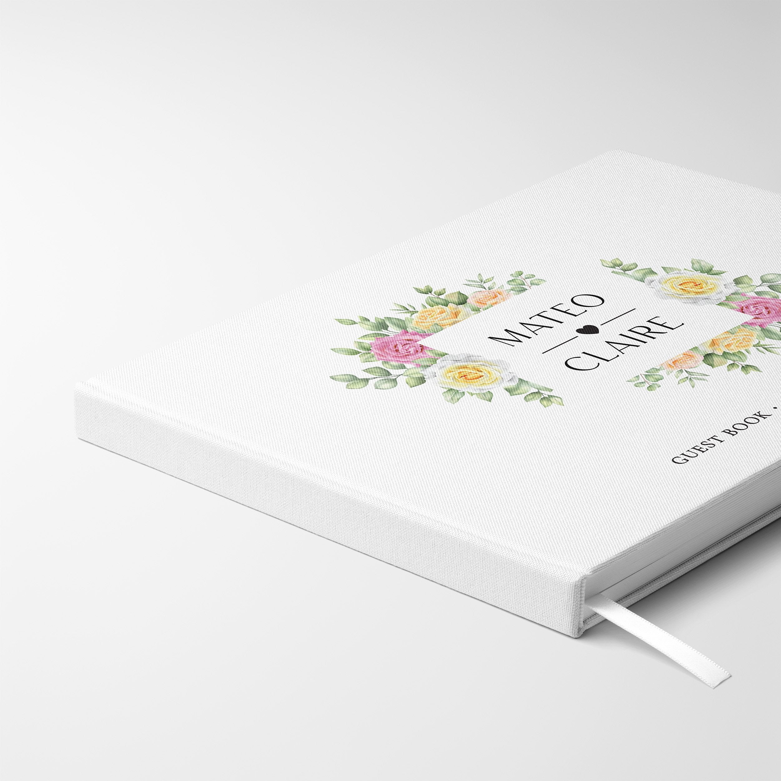 Pastel Floral Frame | Wedding Guest Book