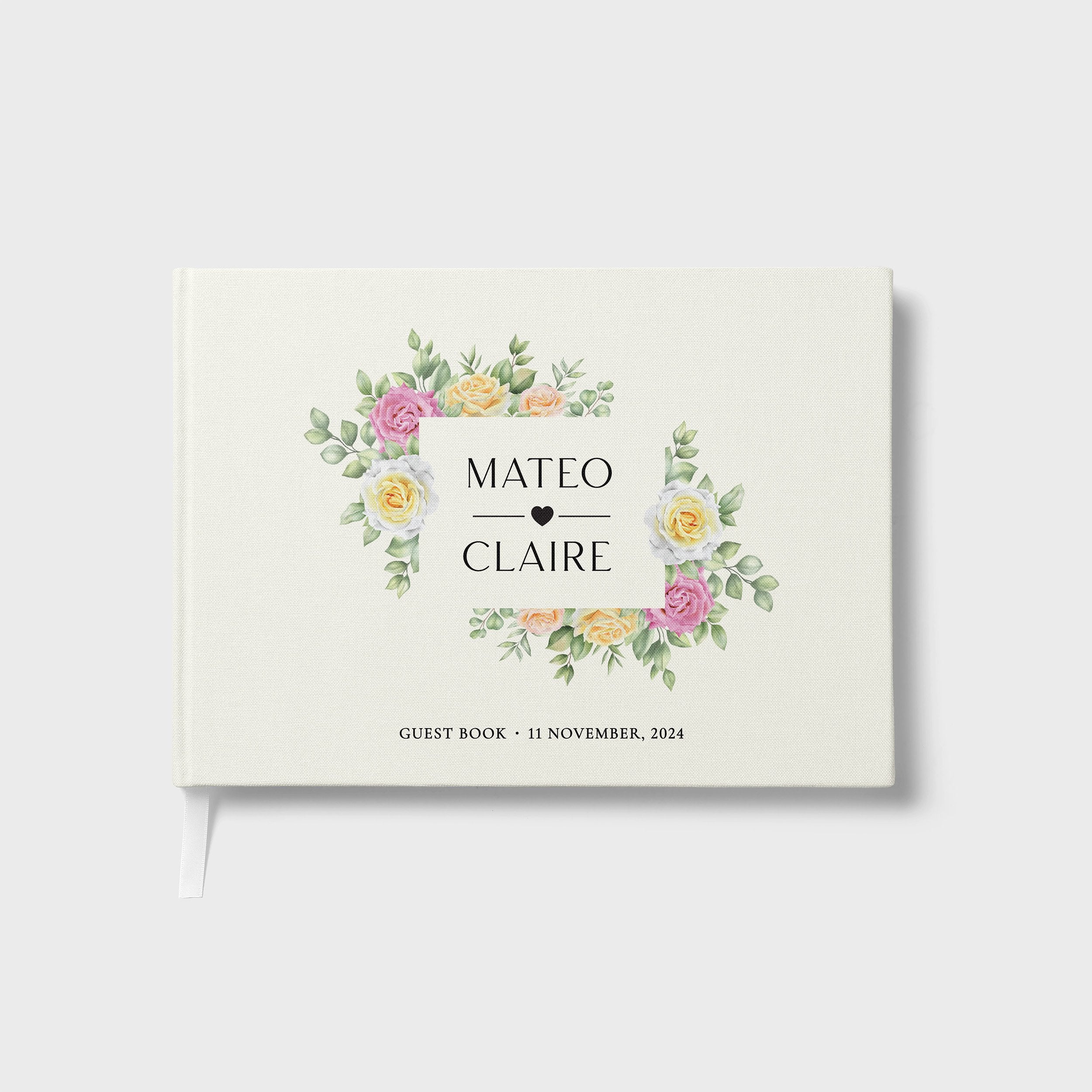 Pastel Floral Frame | Wedding Guest Book