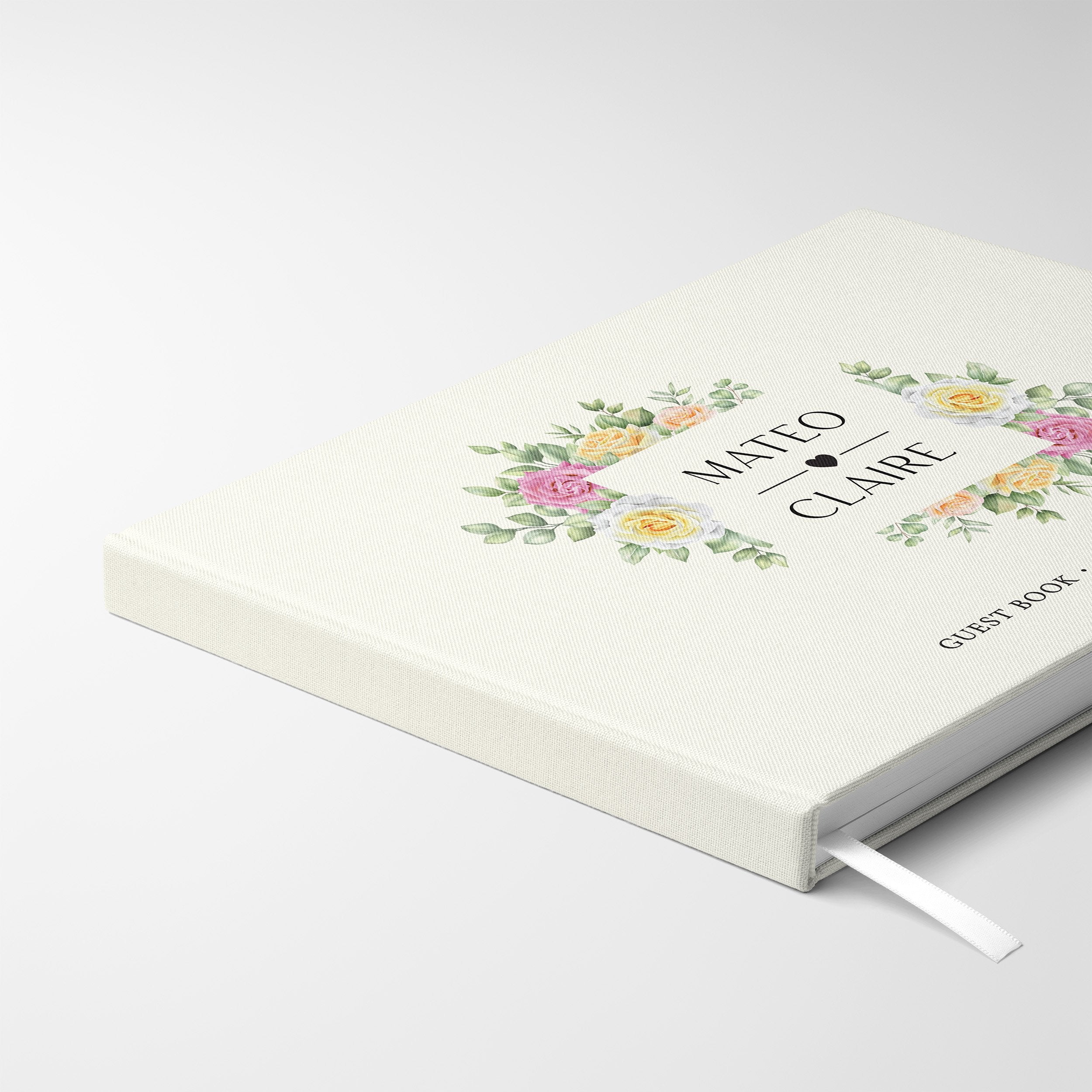 Pastel Floral Frame | Wedding Guest Book