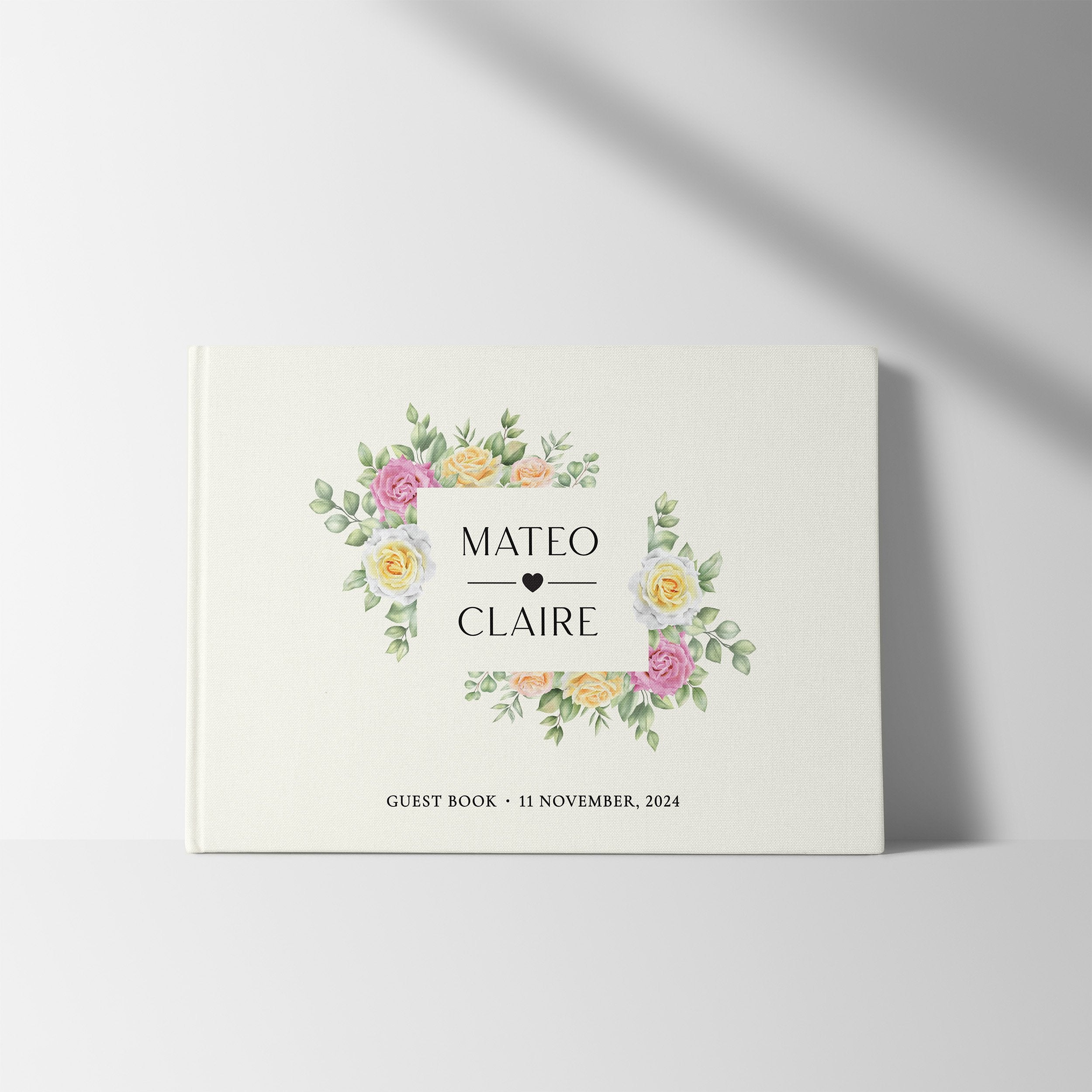 Pastel Floral Frame | Wedding Guest Book