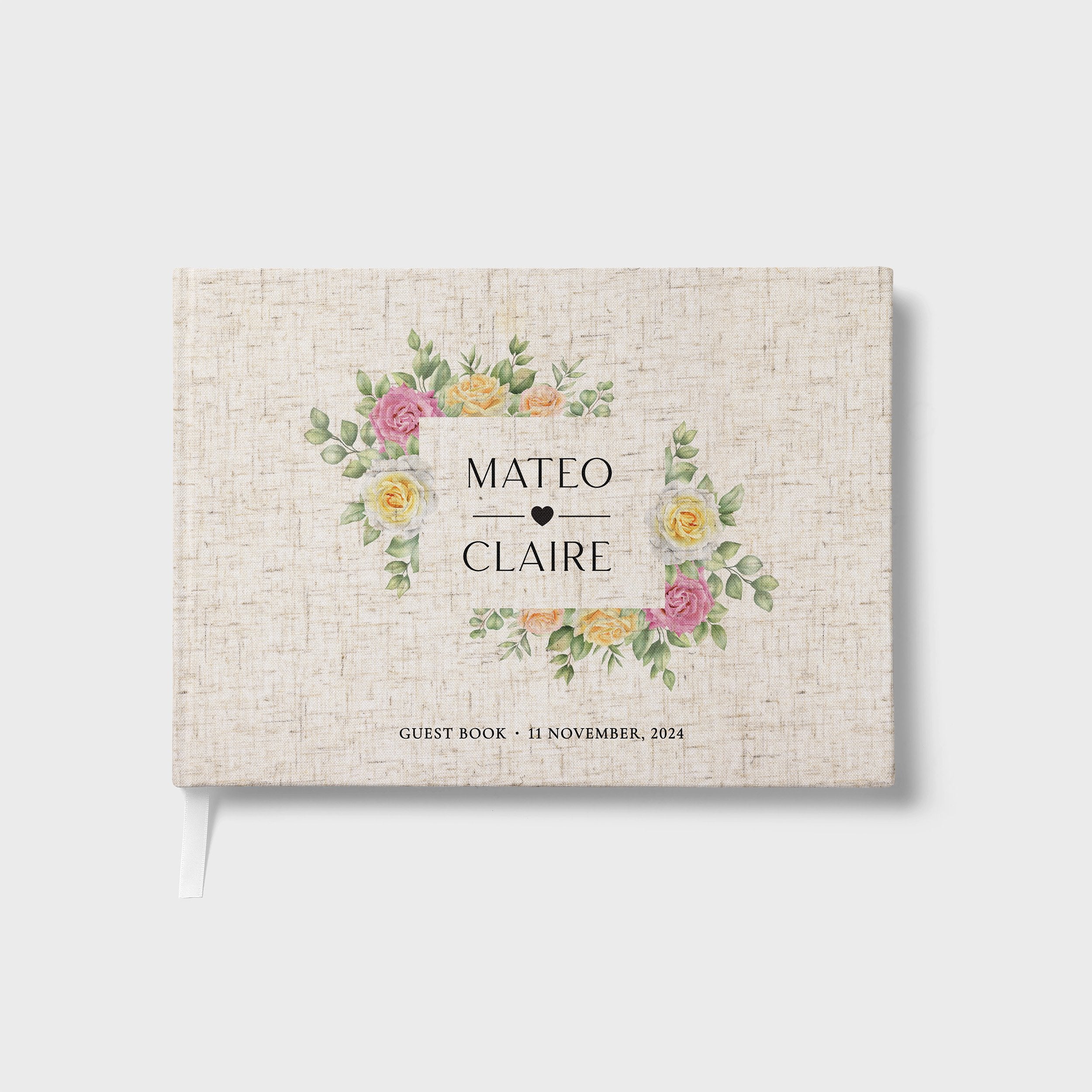 Pastel Floral Frame | Wedding Guest Book