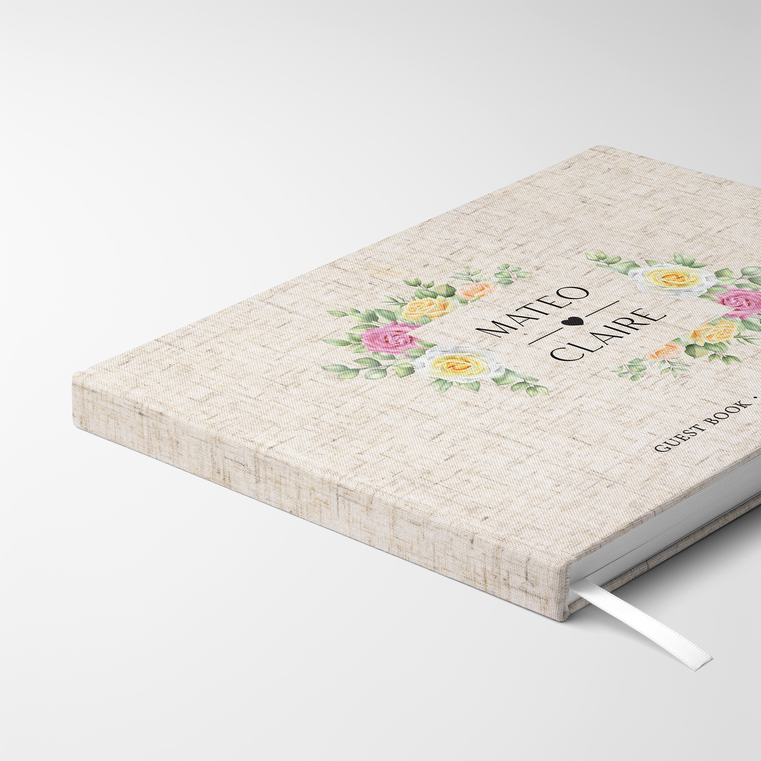 Pastel Floral Frame | Wedding Guest Book