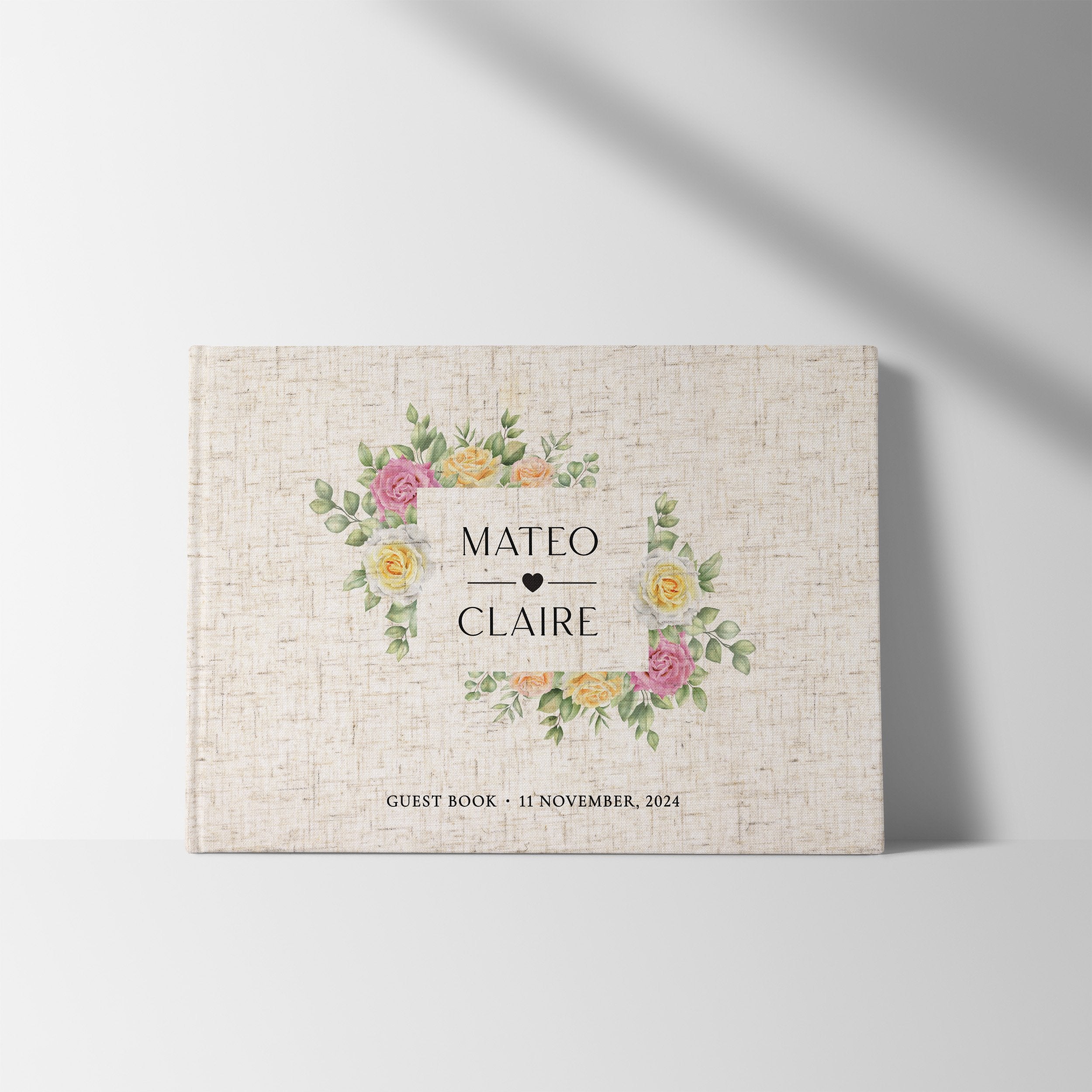 Pastel Floral Frame | Wedding Guest Book