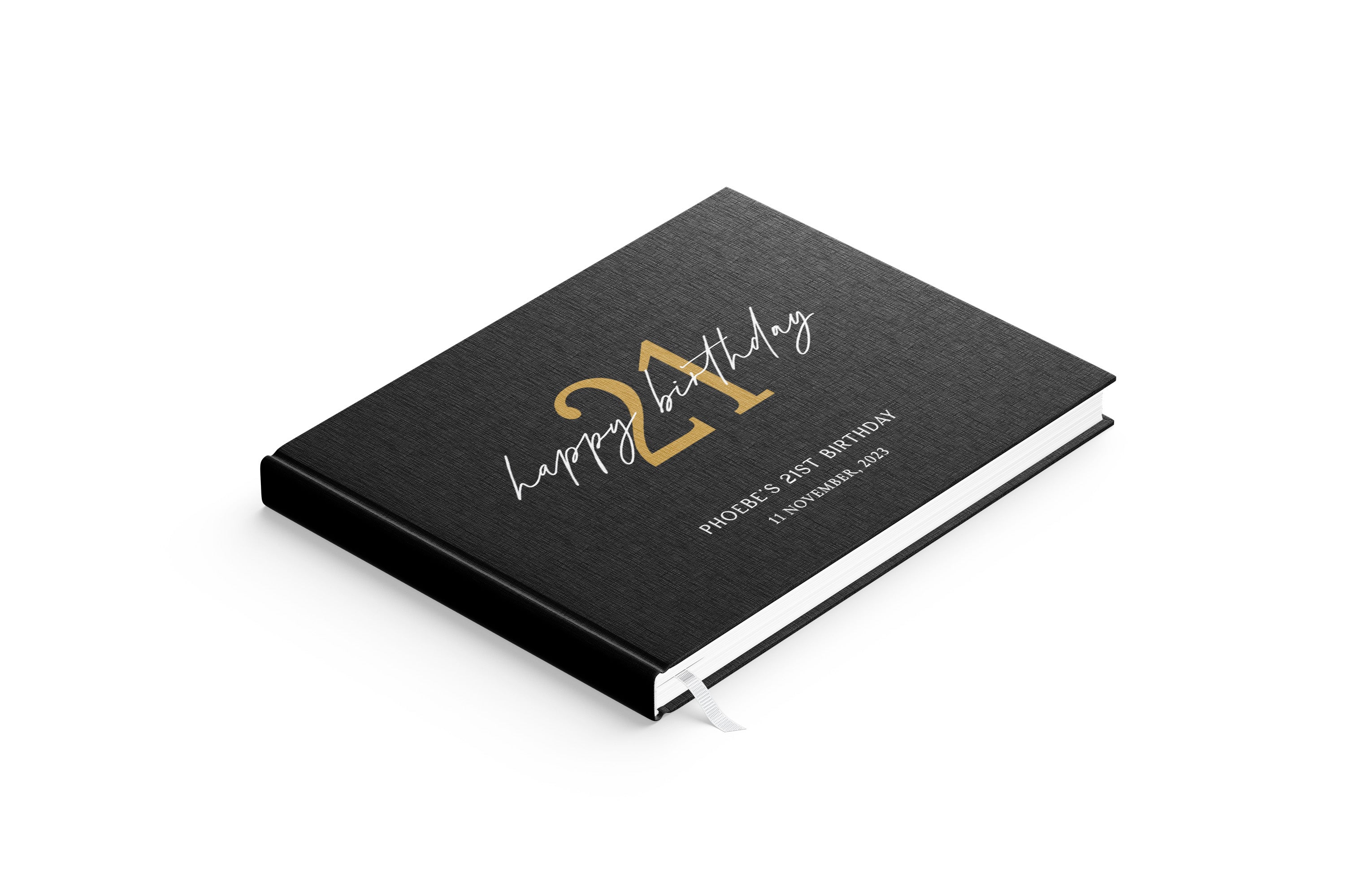 Golden Milestone | Birthday Guest Book