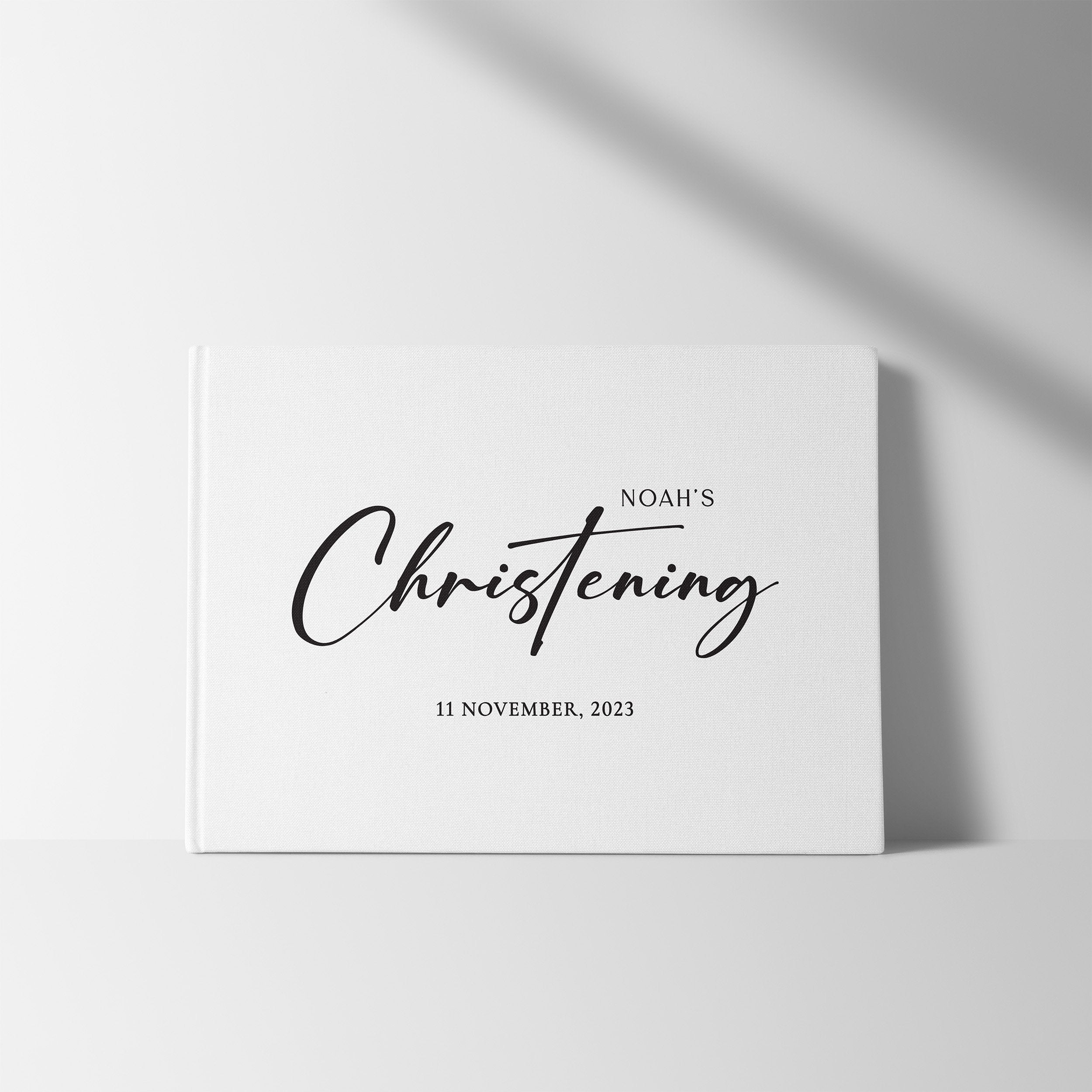 Modern Script | Baptism Guest Book