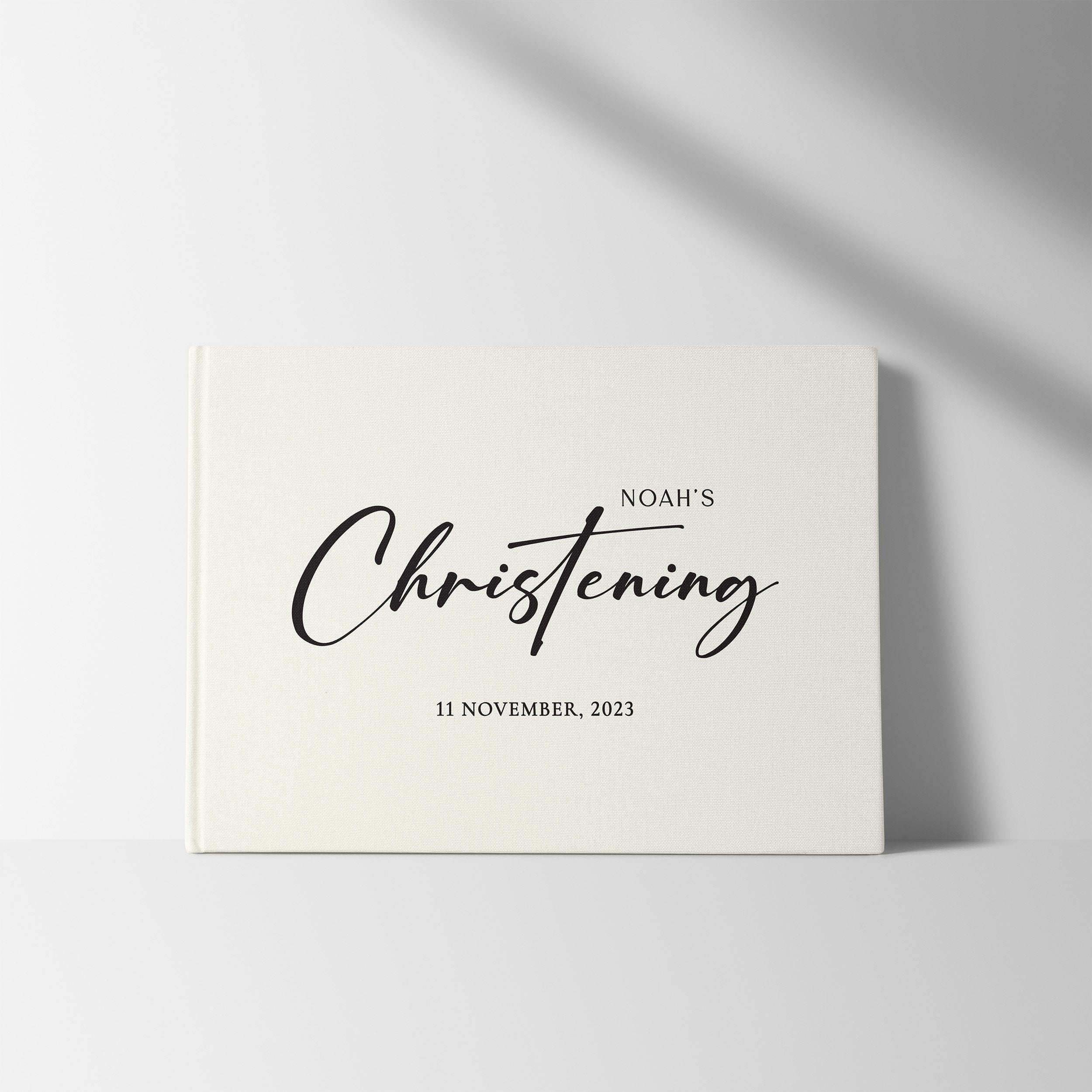 Modern Script | Baptism Guest Book