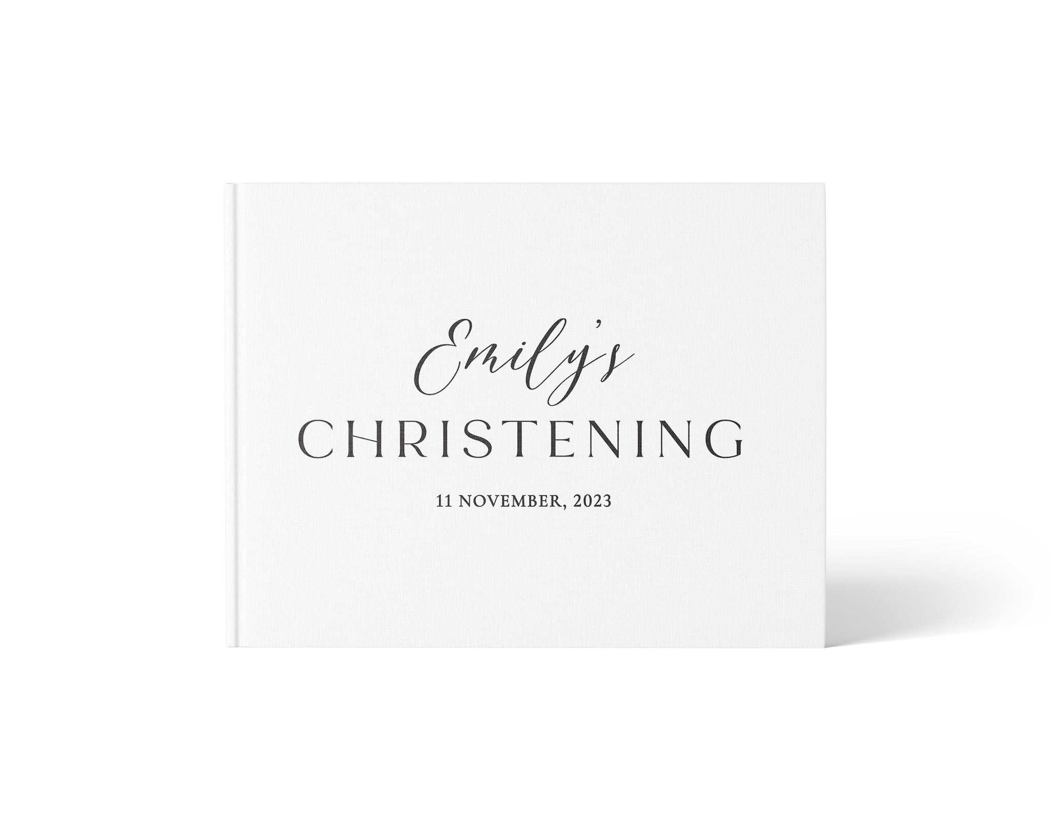 Serene Script | Christening Guest Book