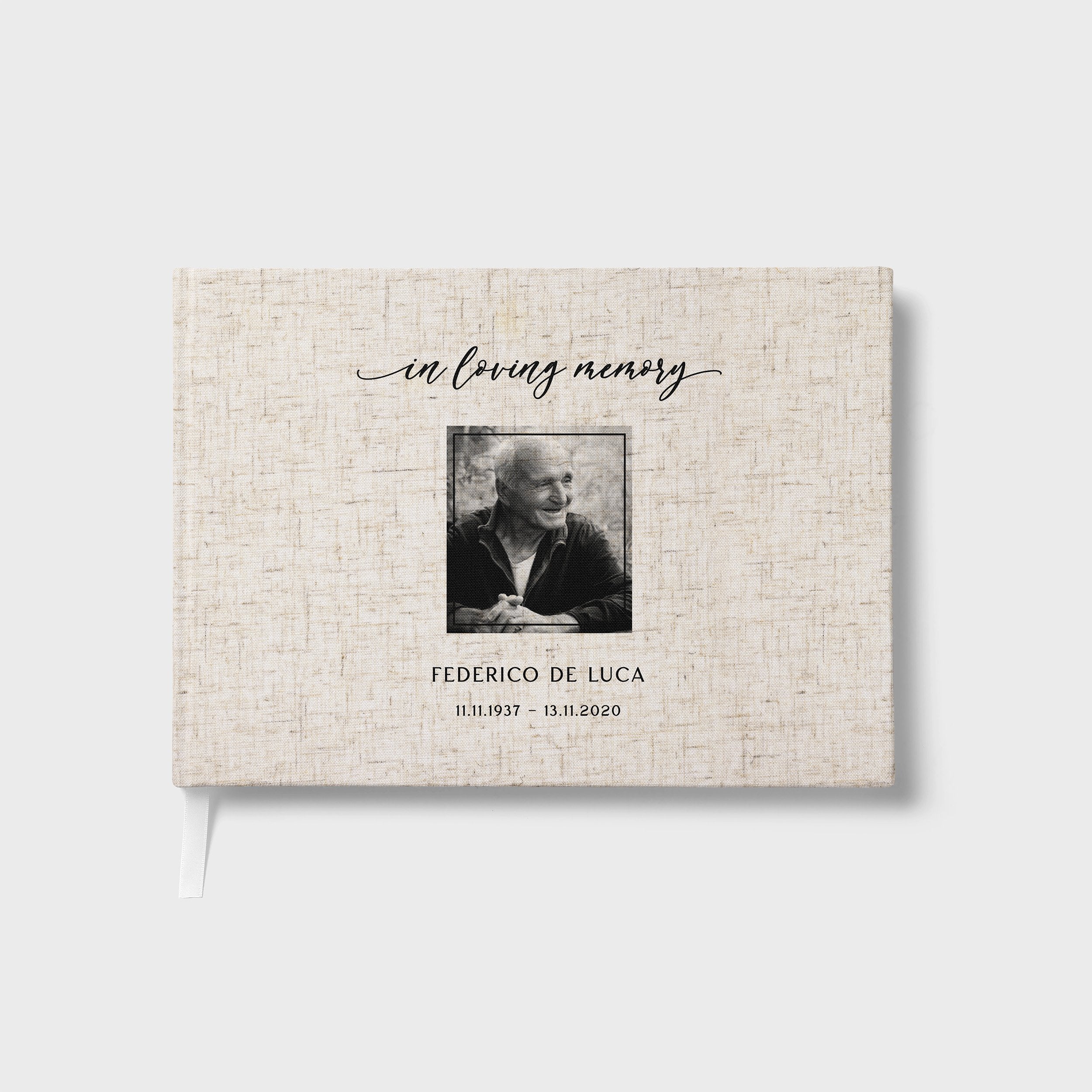 Cherished Portrait | Funeral Guest Book