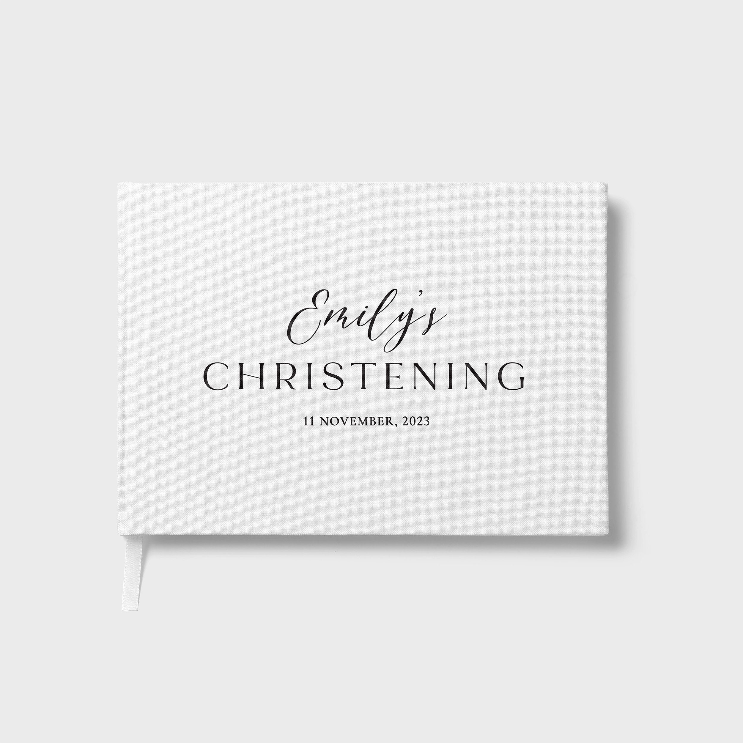 Serene Script | Christening Guest Book