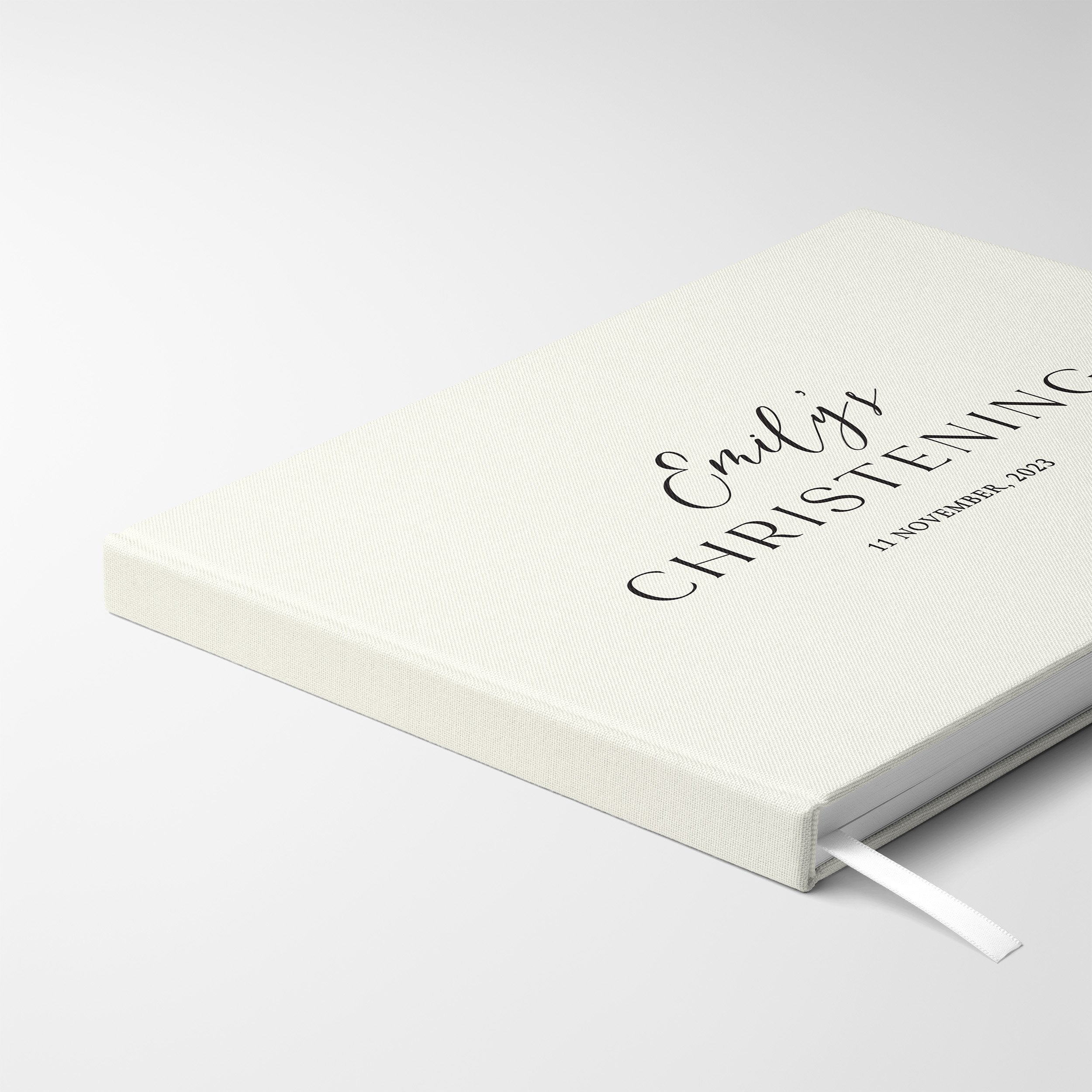 Serene Script | Christening Guest Book