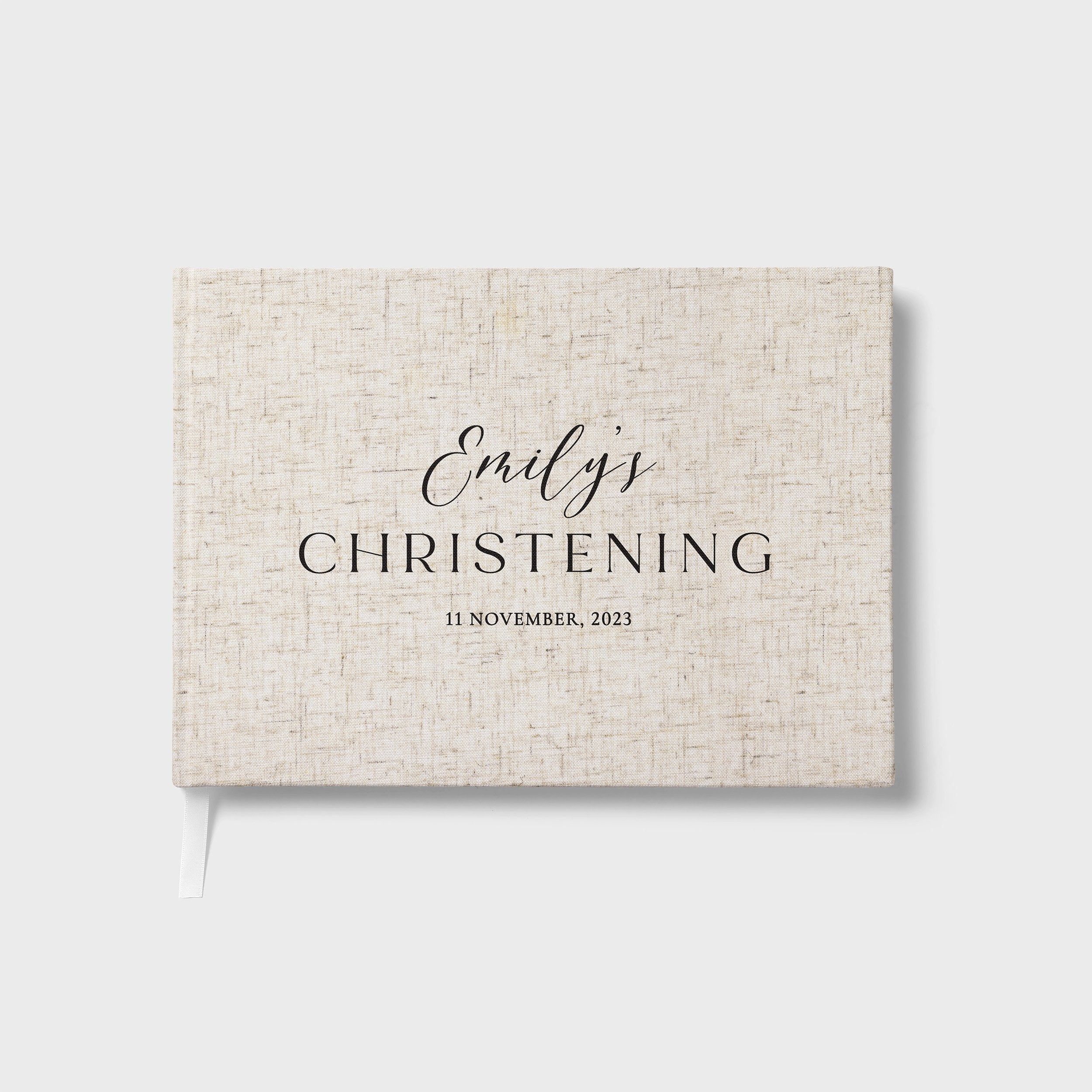 Serene Script | Christening Guest Book