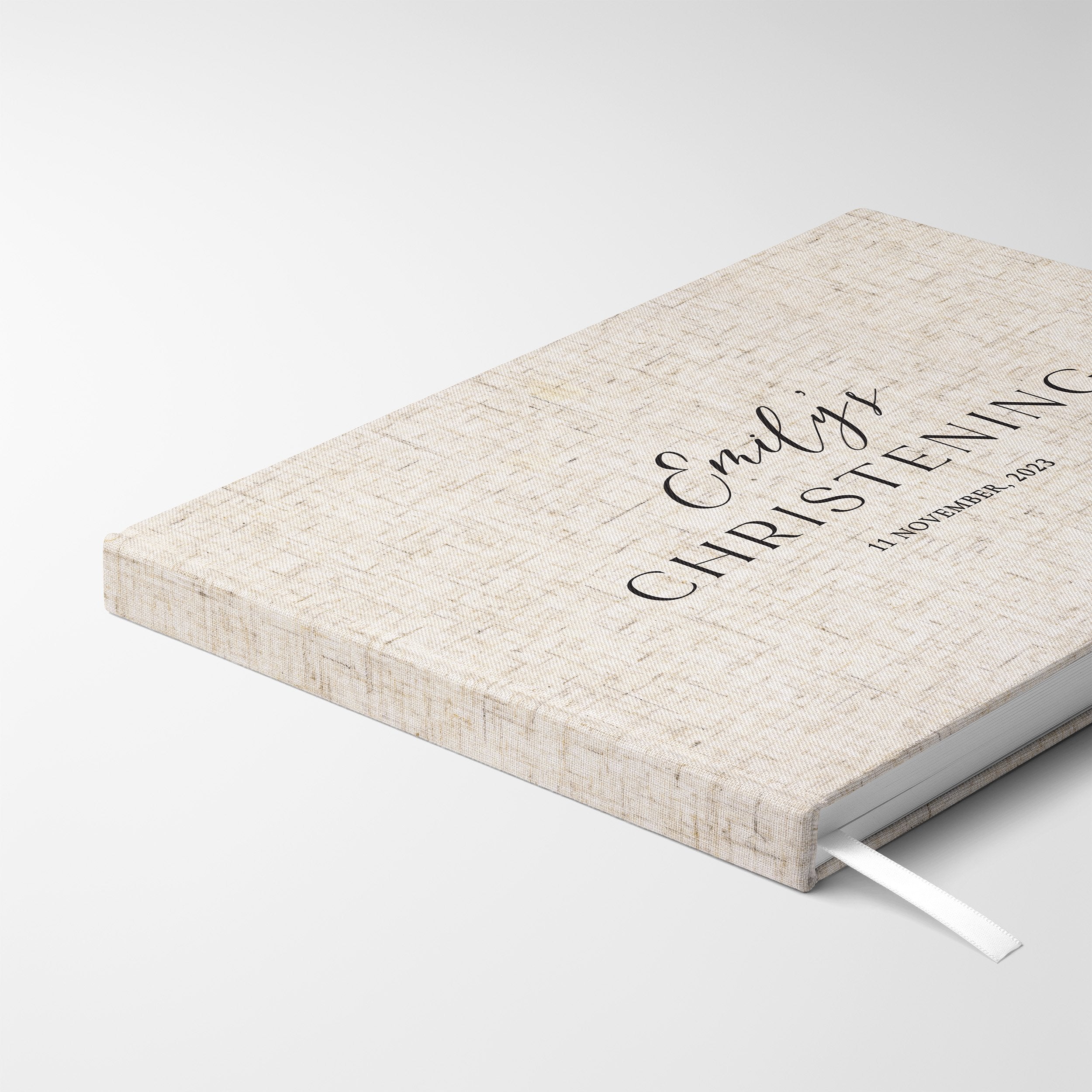 Serene Script | Christening Guest Book