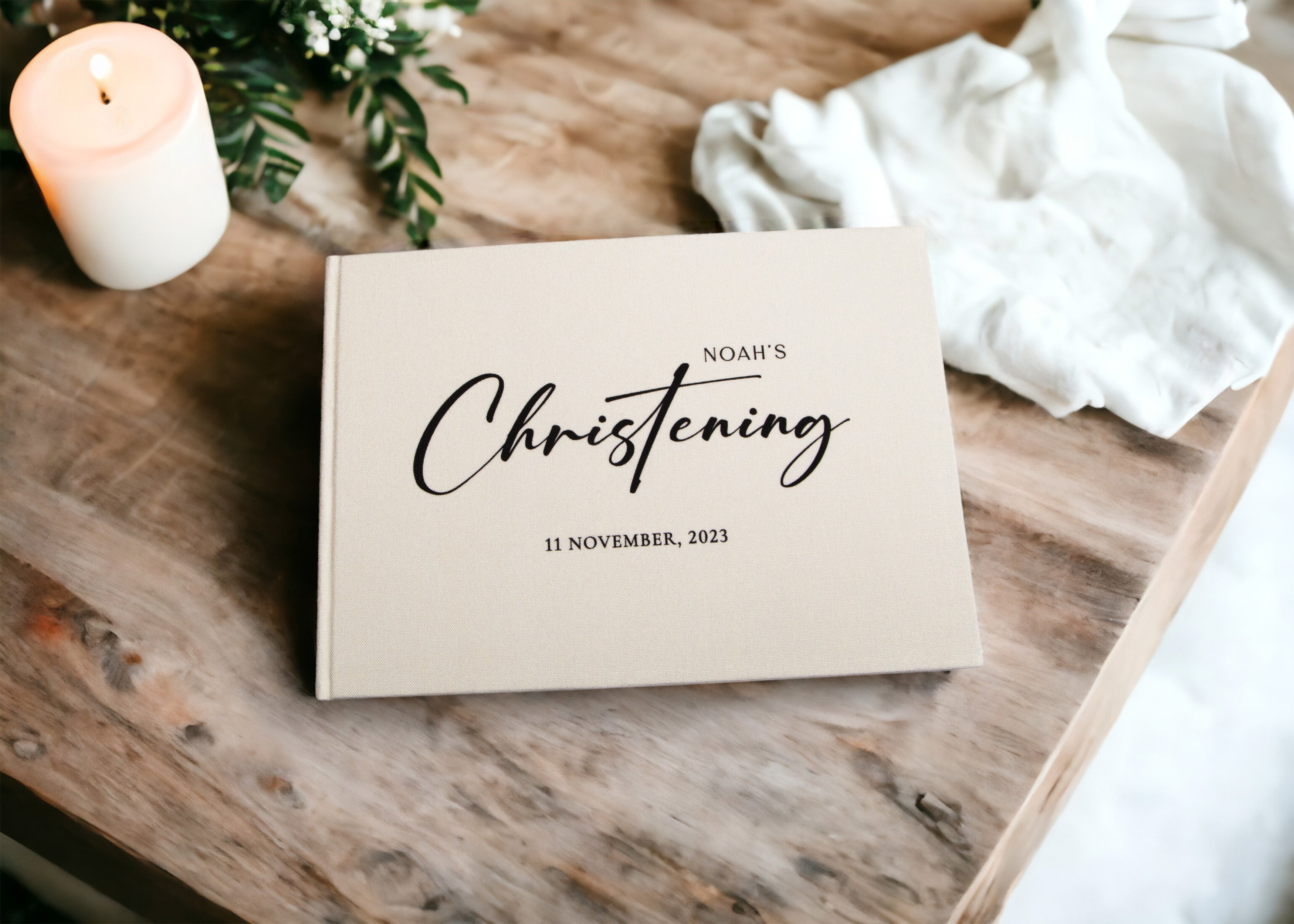 Sacred Elegance | Christening Guest Book